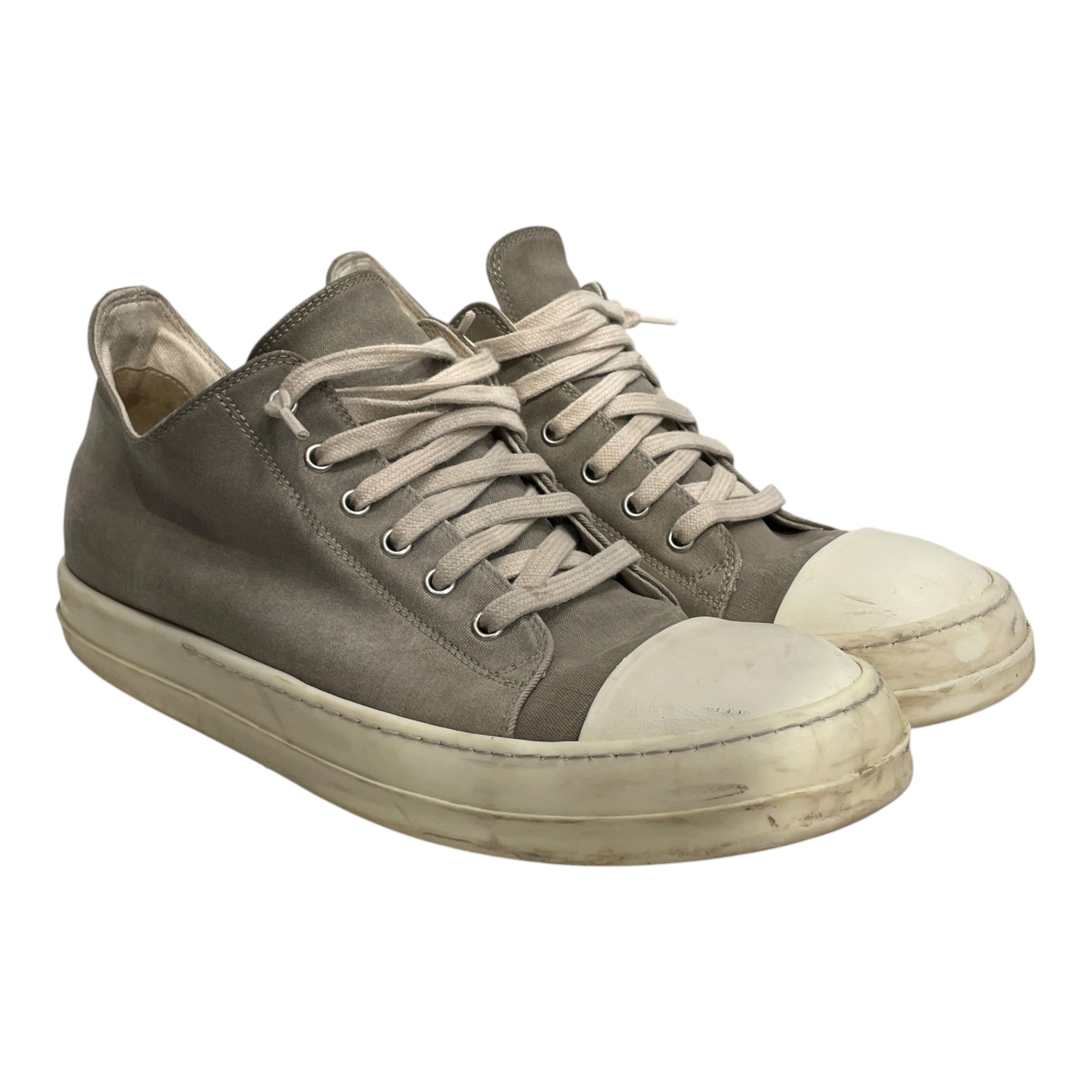 RICK OWENS DRKSHDW/Low-Sneakers/US 9/Cotton/CRM/DUST CANVAS RAMONES view 1