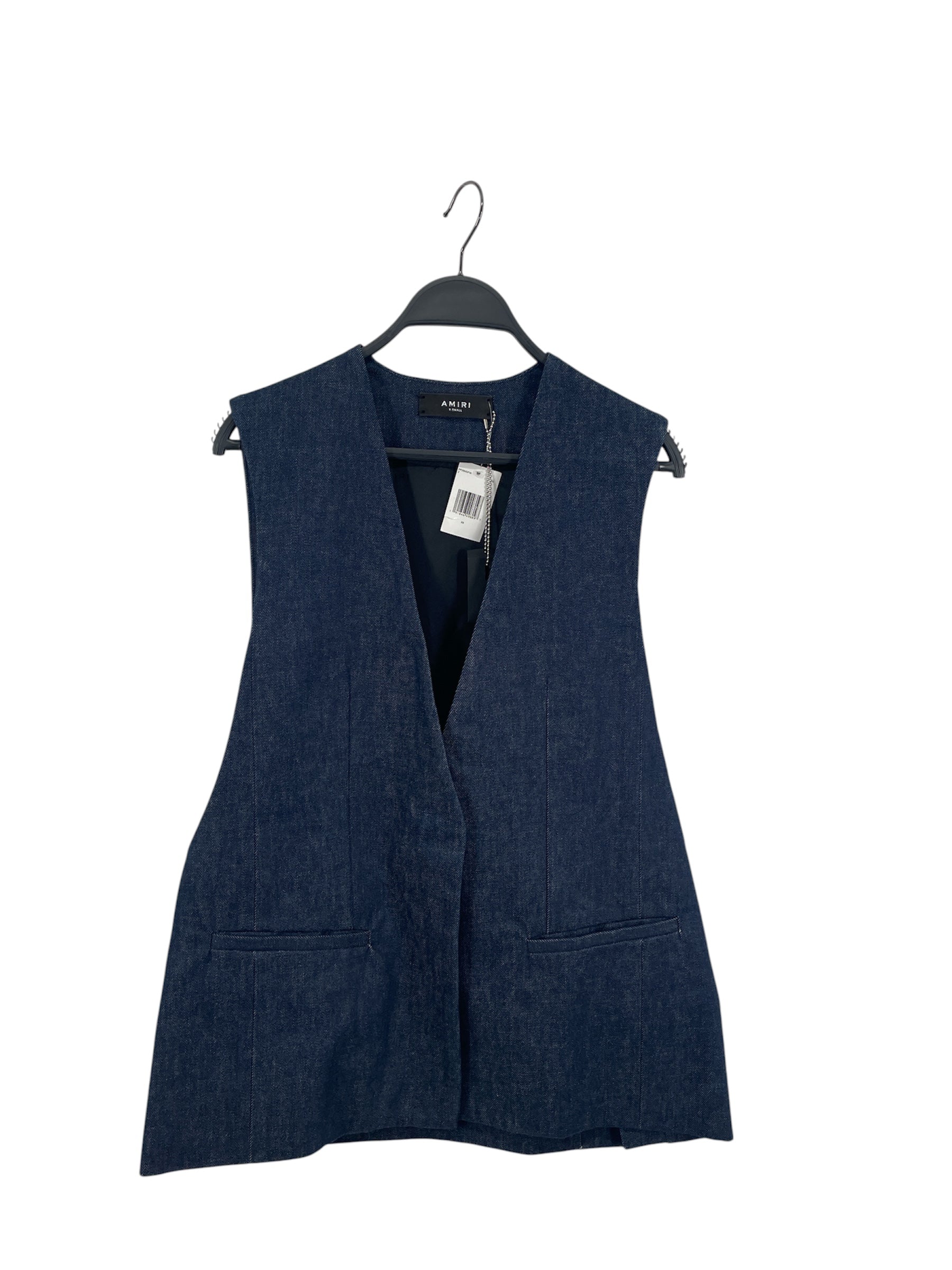 AMIRI/Vest/XS/Cotton/NVY/DENIM VEST view 1
