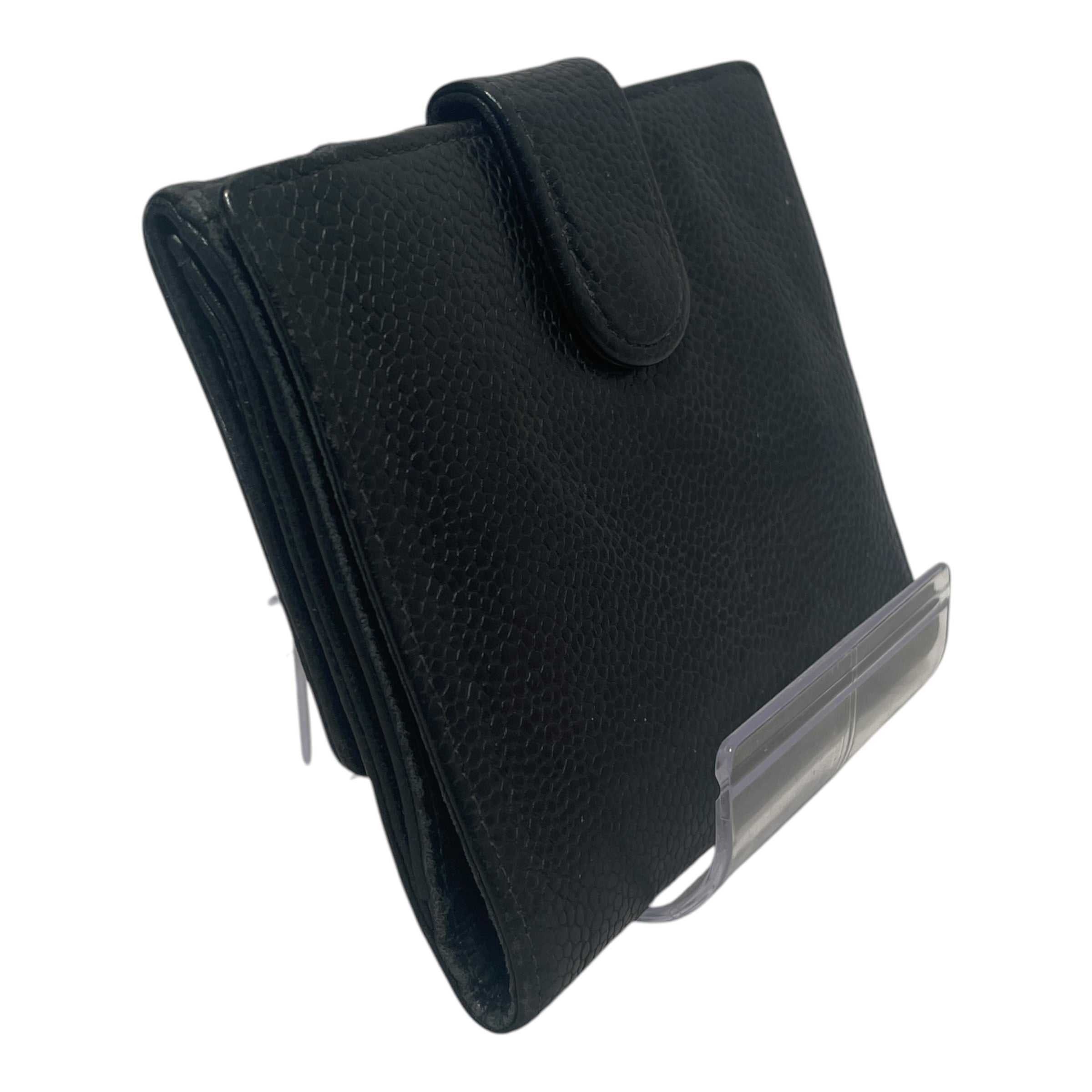 CHANNEL/Bifold Wallet/Leather/BLK/L's/Cavair Leather Double C Wallet view 2