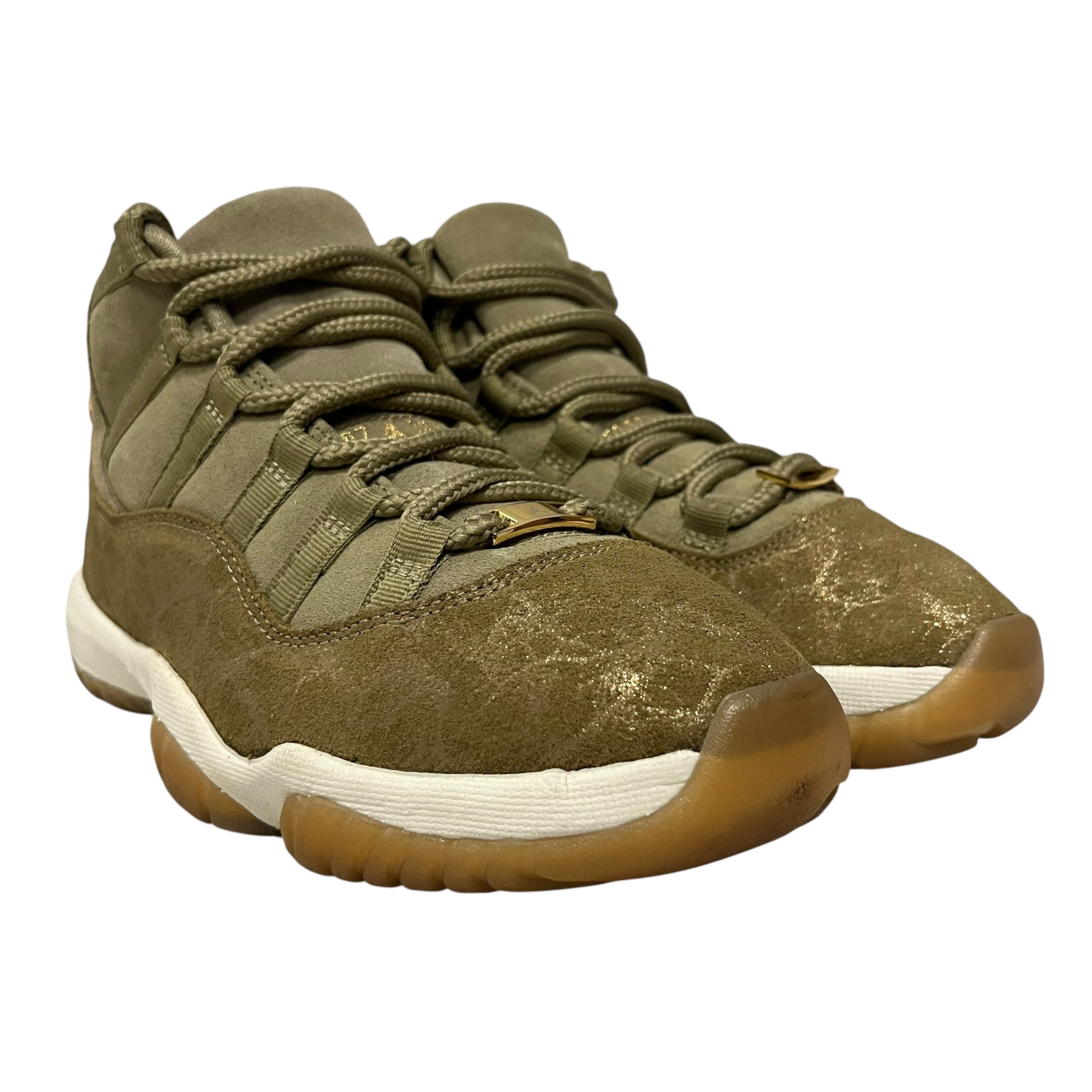 NIKE/Hi-Sneakers/US 8/Nylon/KHK/jordan 11 olive lux view 1