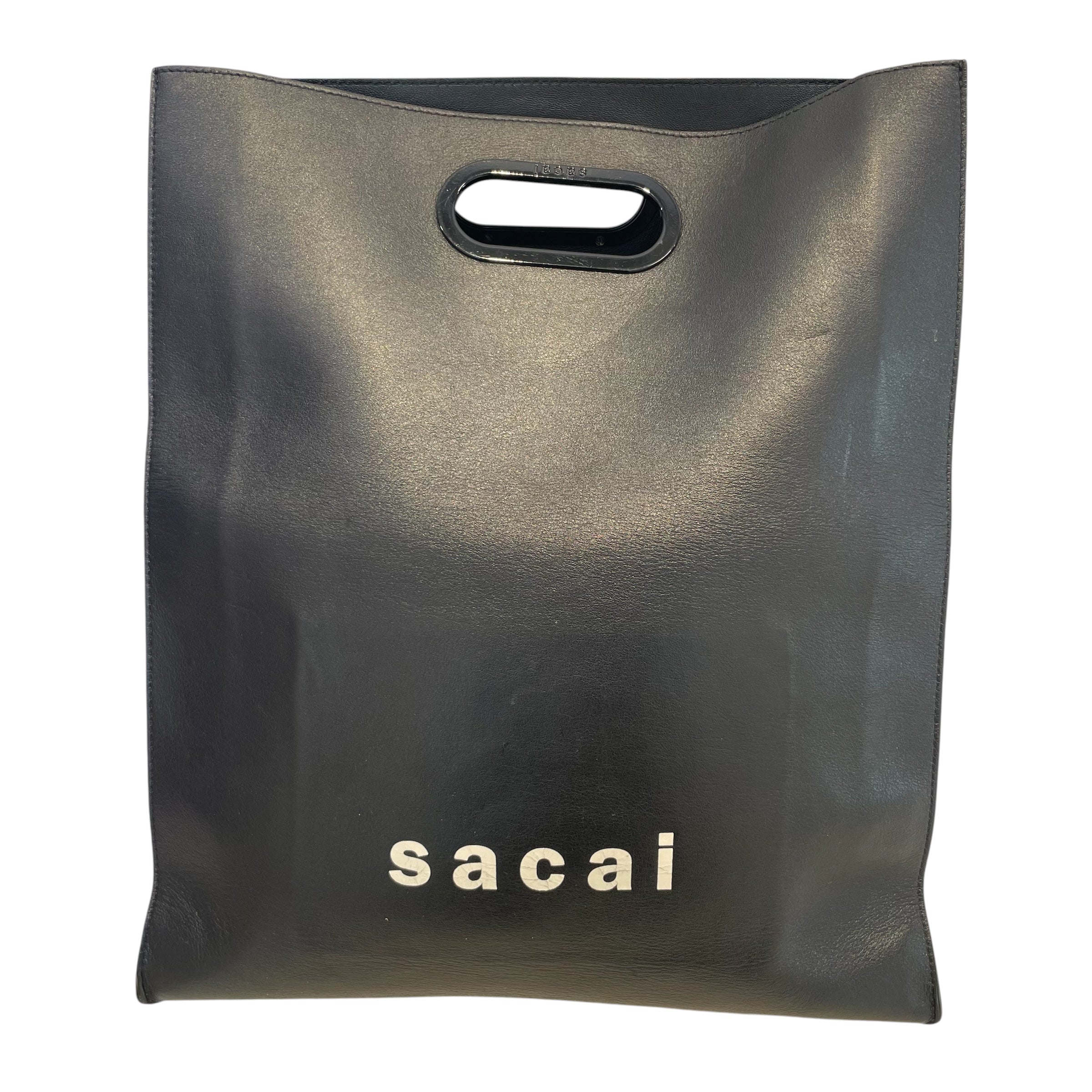 Sacai/Bag/Leather/BLK/whi sacai/chrome in/gld stud b view 2