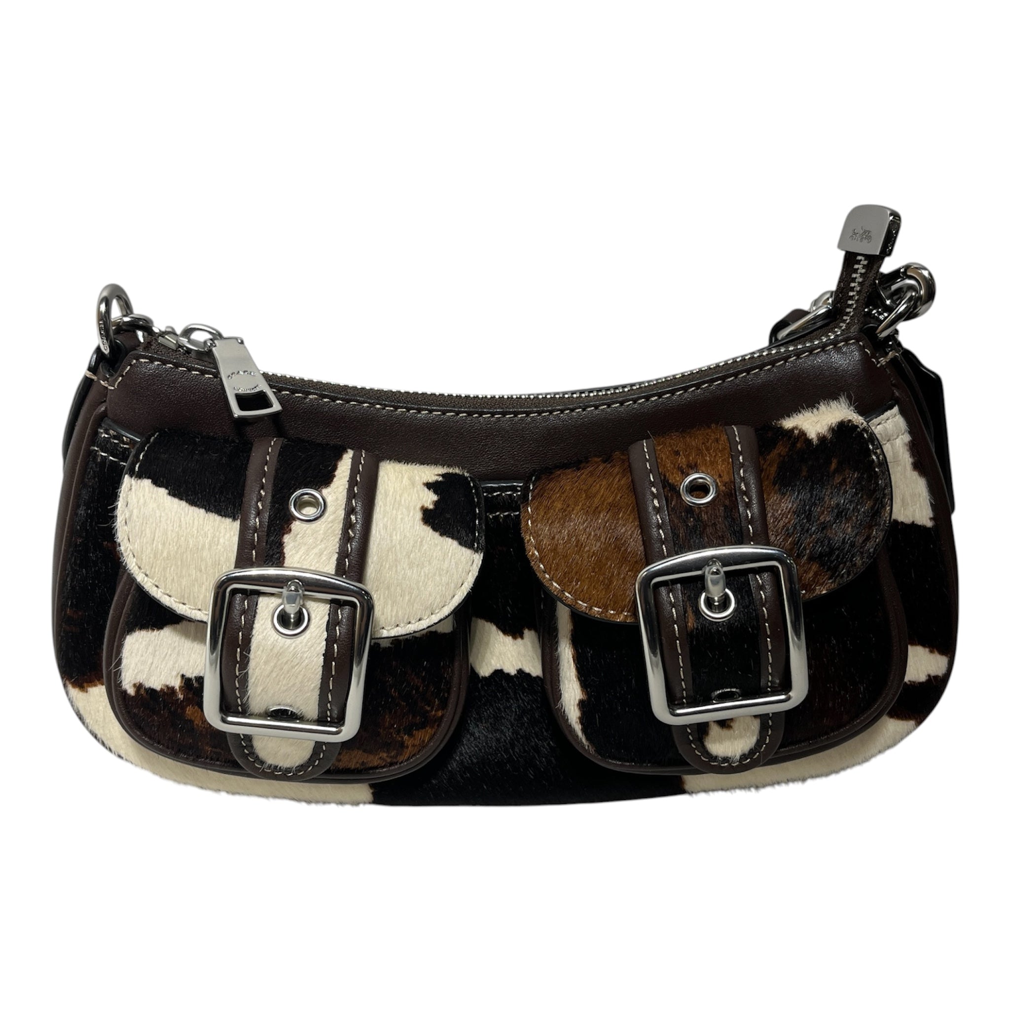 COACH/Hand Bag/Leather/BRW/Cowprint 3D Pockets view 1