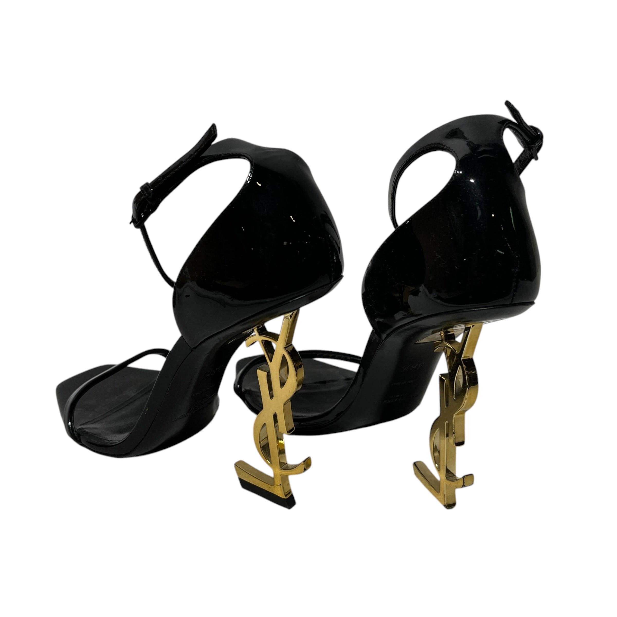 YVES SAINT LAURENT/Heels/EU 38.5/Leather/BLK/BROKEN HEEL TAB view 2
