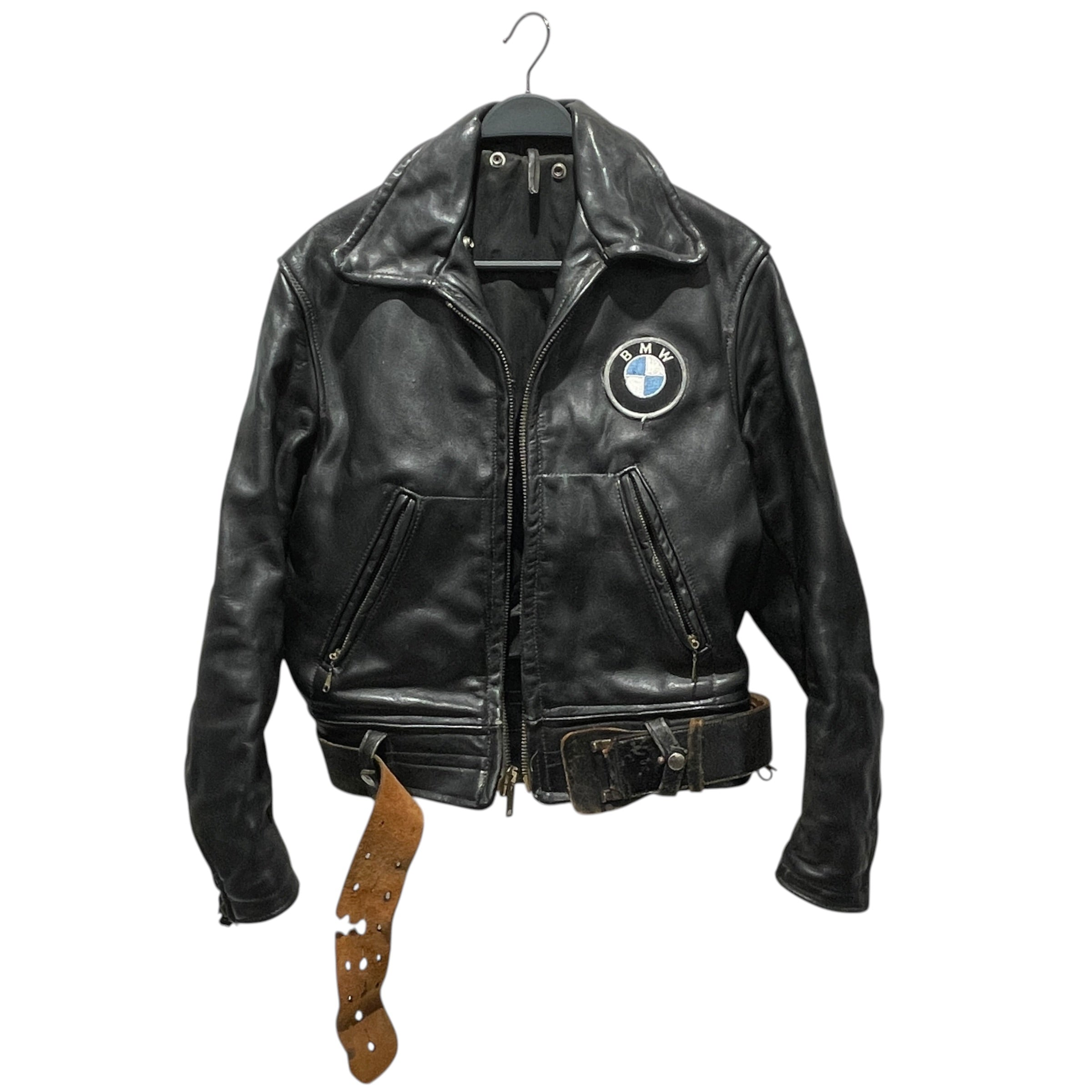 Vintage/Leather Jkt/M/Leather/BLK/CAL BMW BELTED view 1