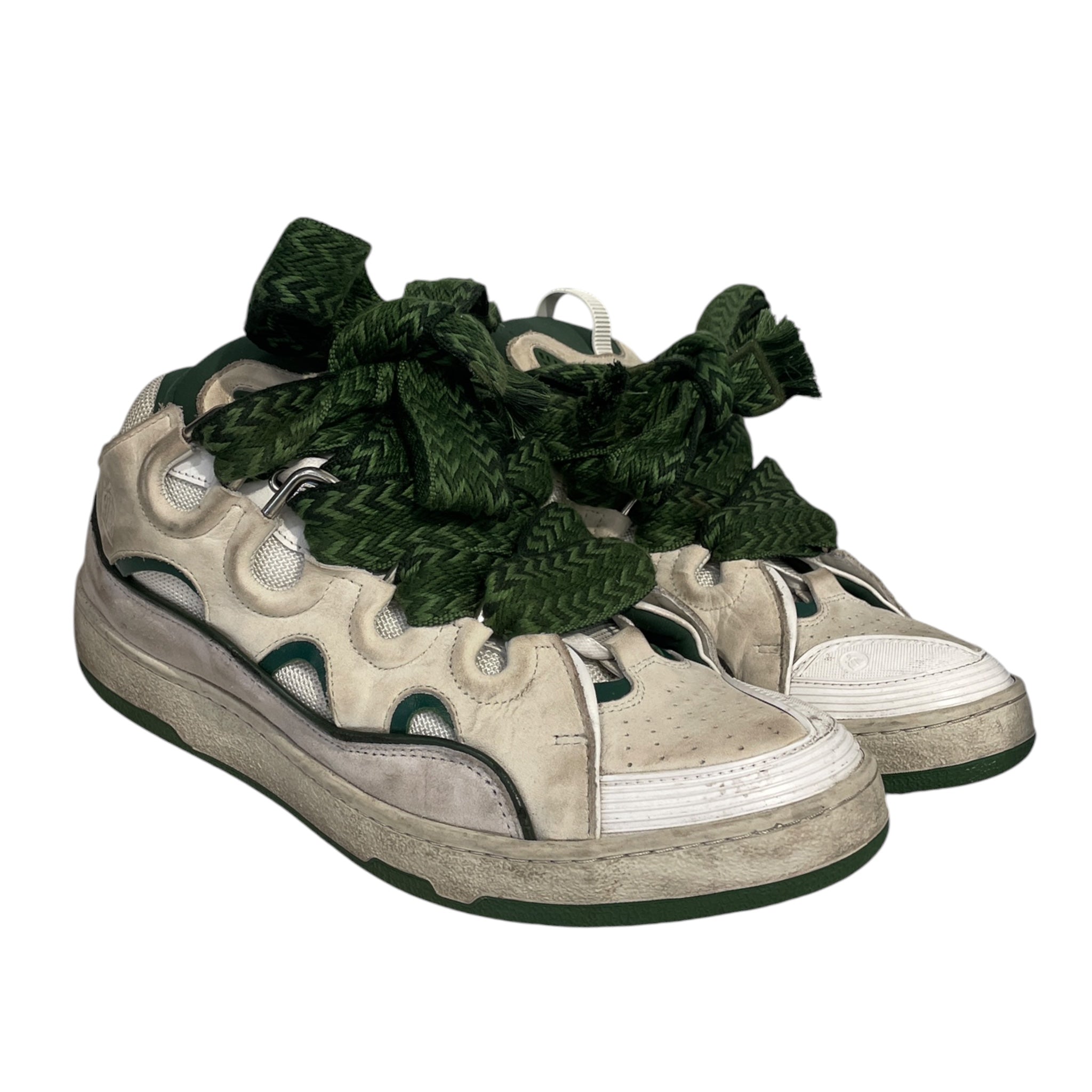 LANVIN/Low-Sneakers/EU 45/WHT/Green Laces view 1