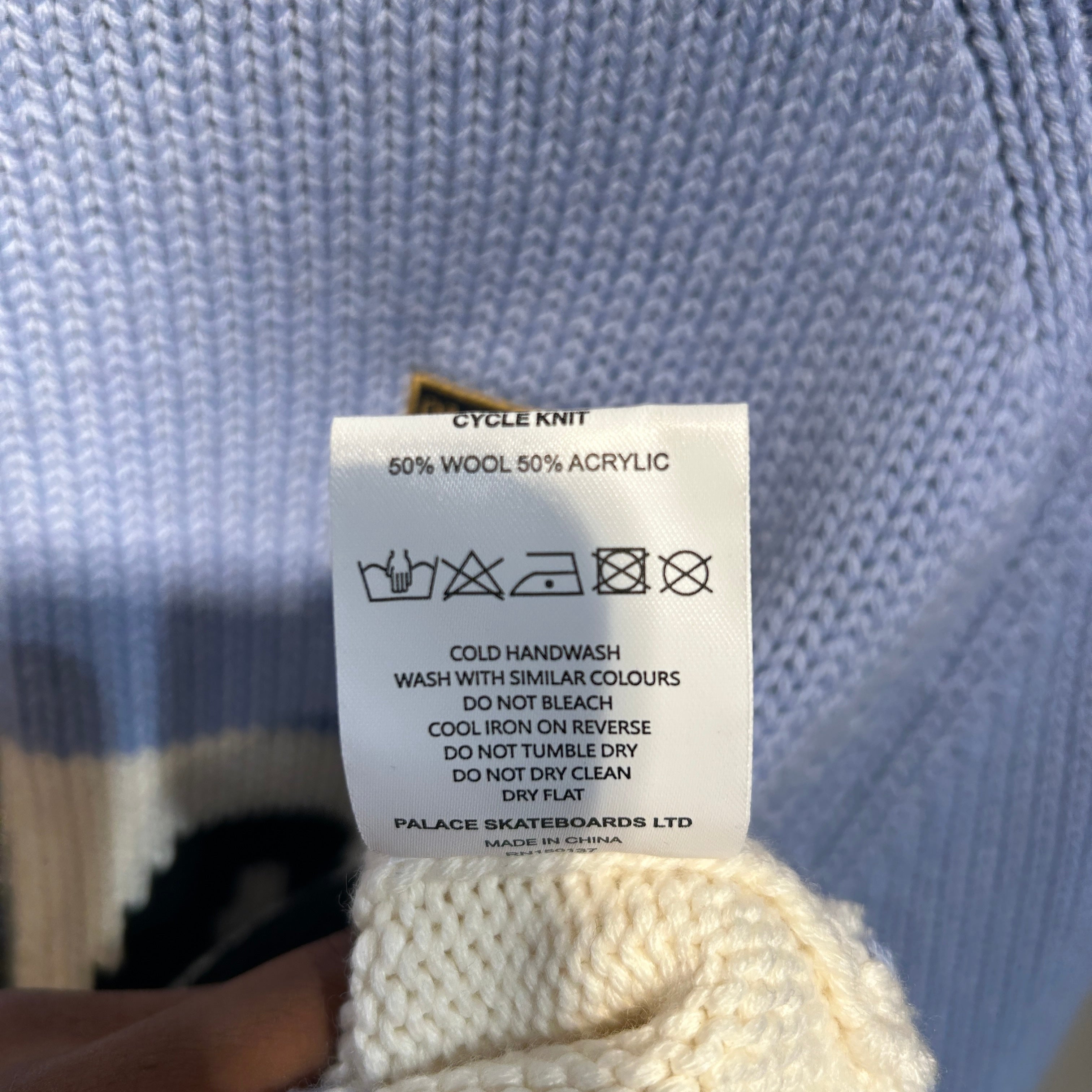 PALACE/Jacket/S/Wool/BLU/cycle knit view 4