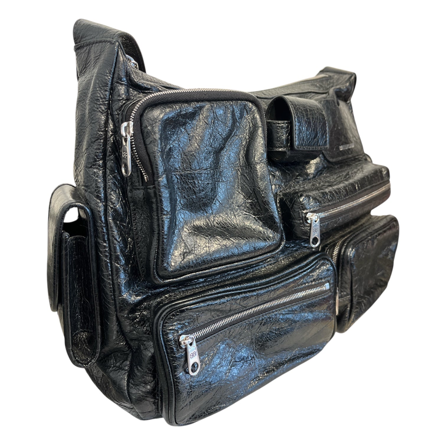 BALENCIAGA/Bag/Leather/BLK/SUPERBUSY SLING BAG view 5