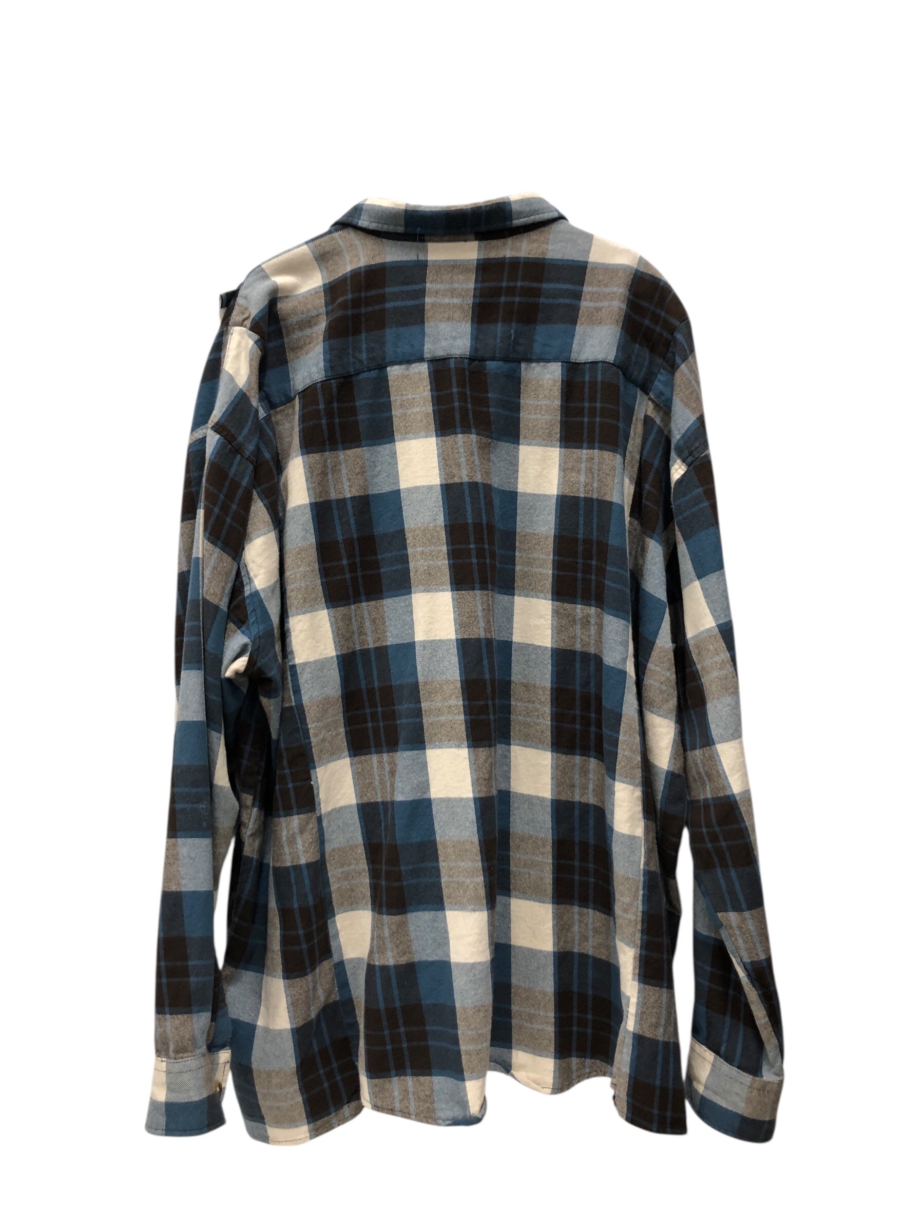 Rebuild by Needles/Flannel Shirt/XL/Cotton/MLT/Plaid/sewn flannel peices down mid view 2