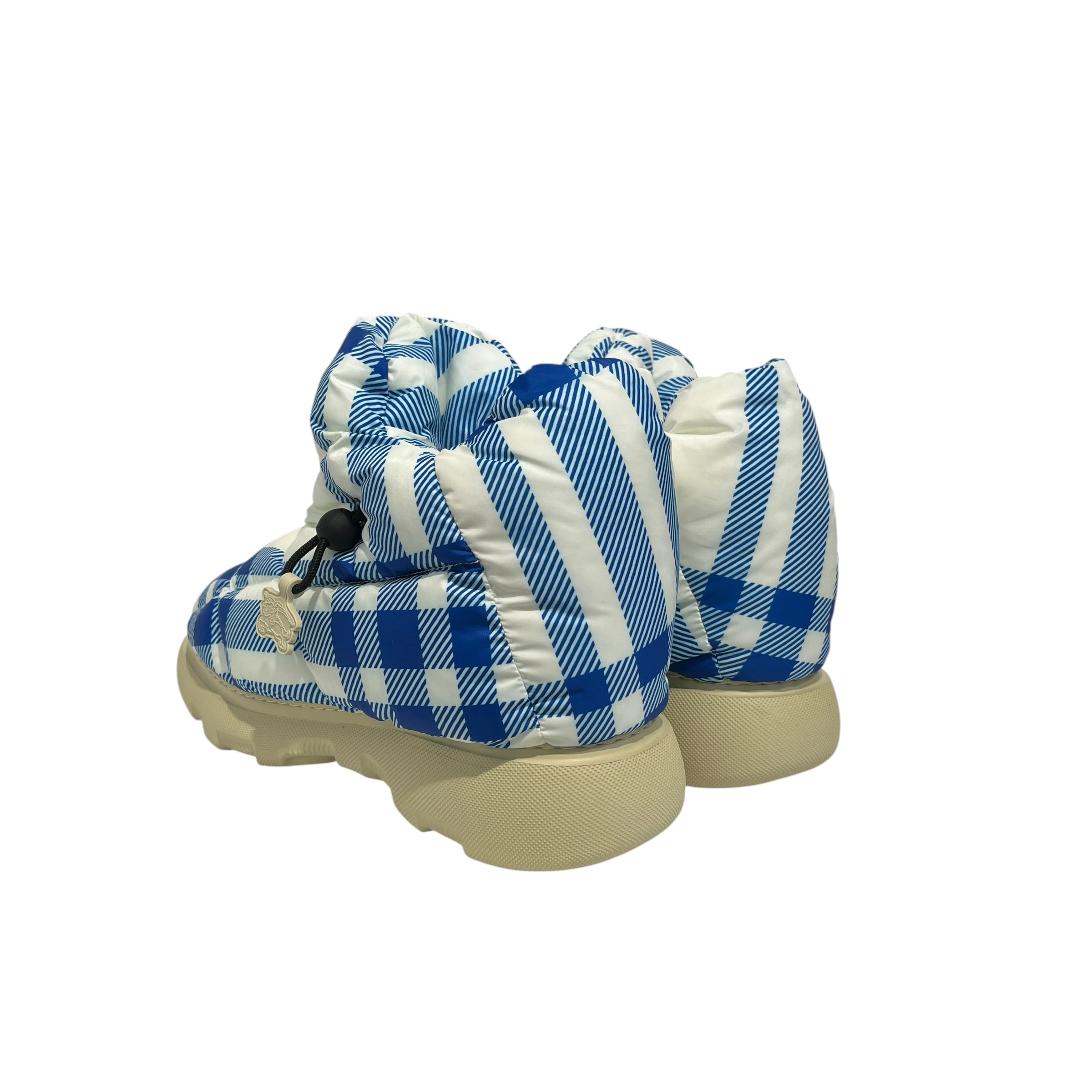 BURBERRY BLUE LABEL/Boots/EU 44/Gingham Check/Nylon/WHT/check pillow view 2