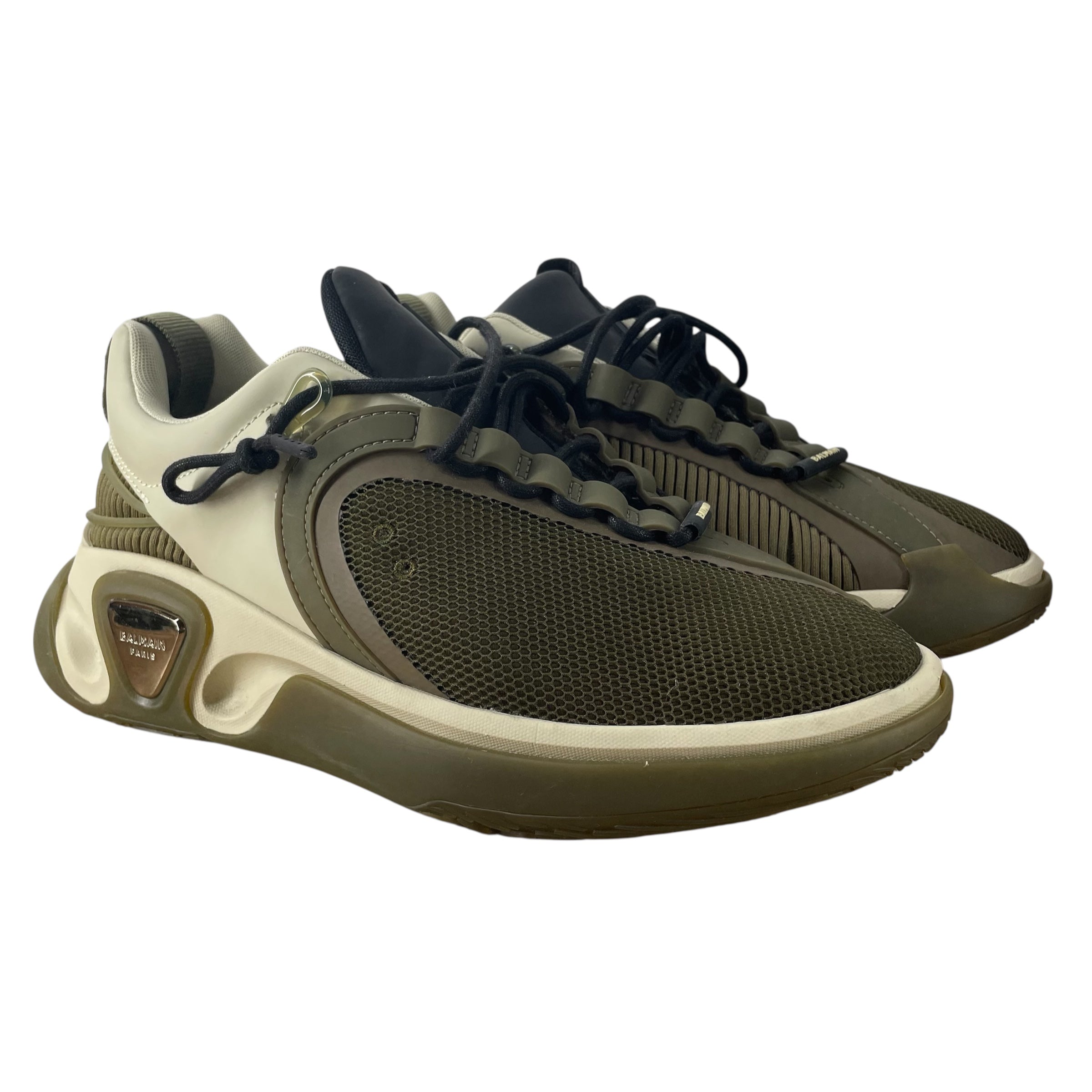 BALMAIN/Low-Sneakers/US 10/Polyester/GRN/Mesh B-runner view 1