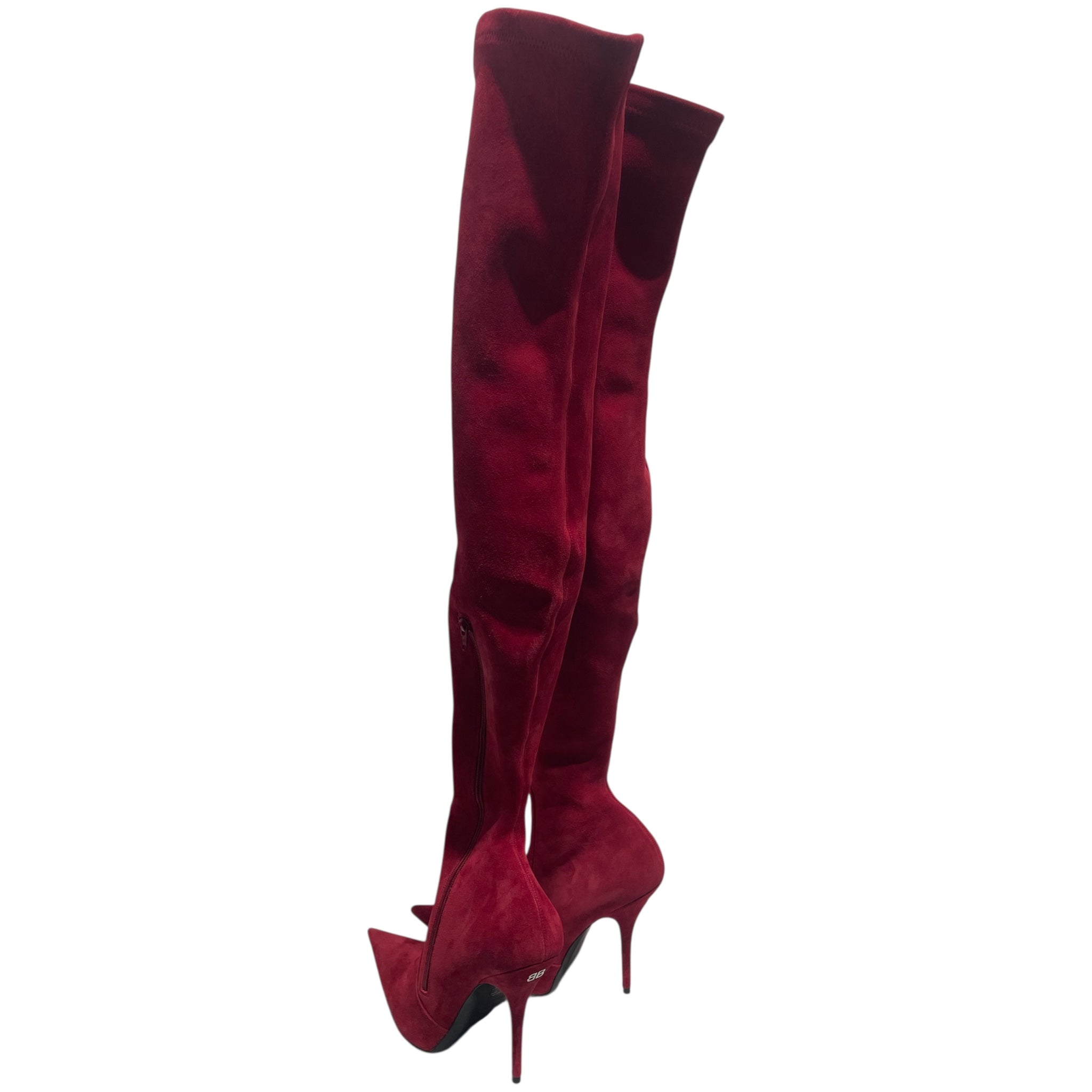 BALENCIAGA/Booties/EU 39/Suede/RED/Avenue Knife Boot Red view 2