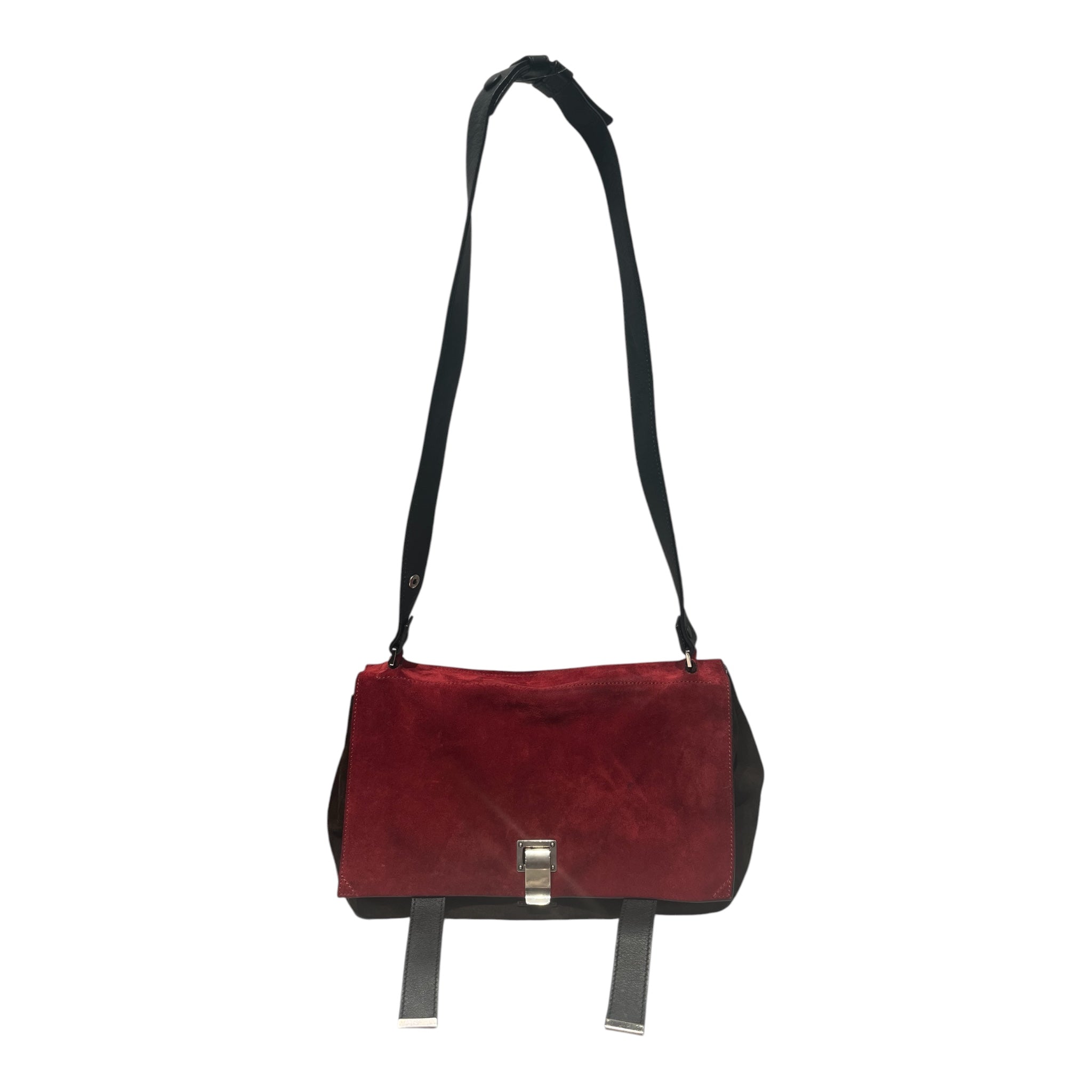 PROENZA SCHOULER/Clutch Bag/Stripe/Leather/BLK/HAVA view 1