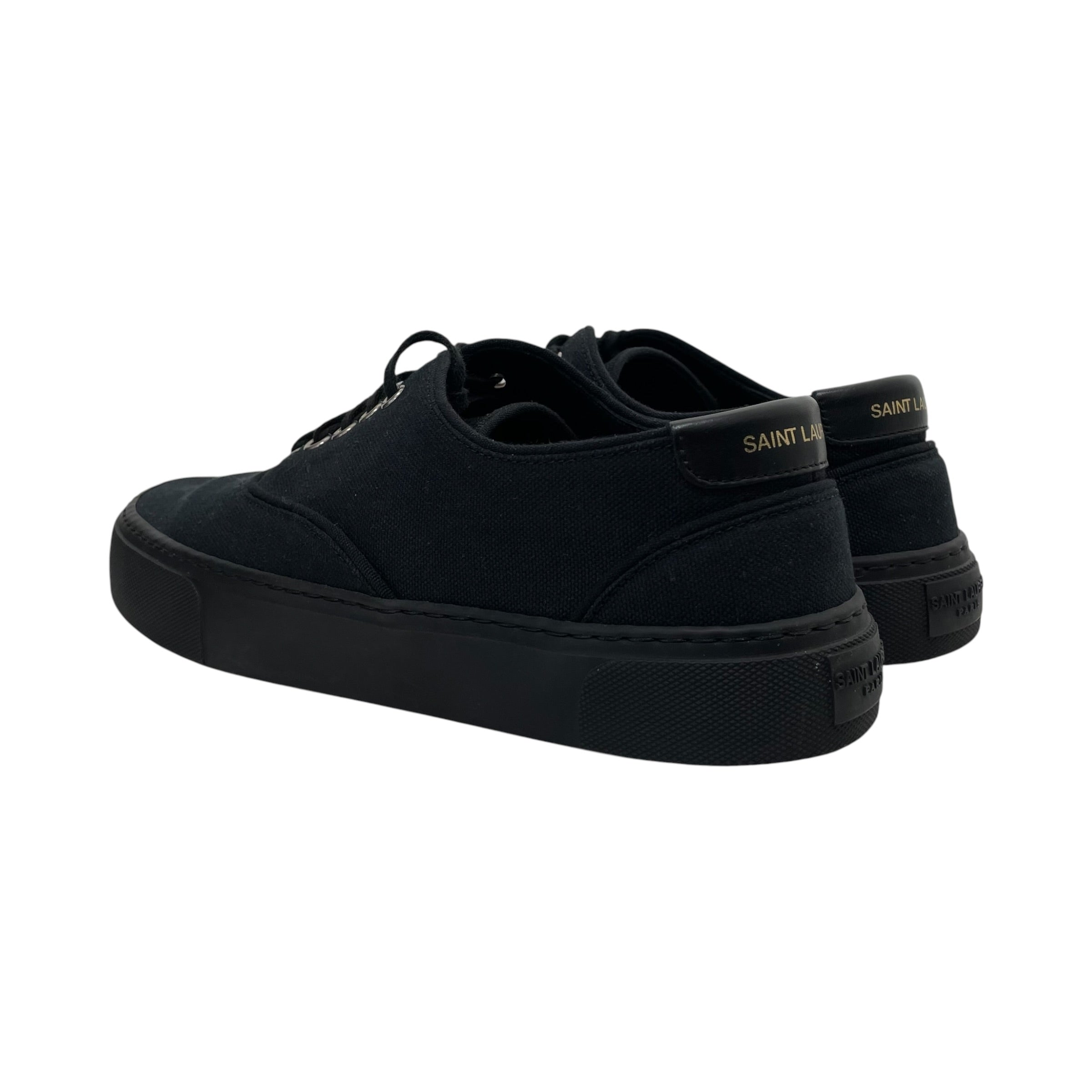 SAINT LAURENT/Low-Sneakers/EU 42.5/Cotton/BLK/VENICE LOW TOP view 2