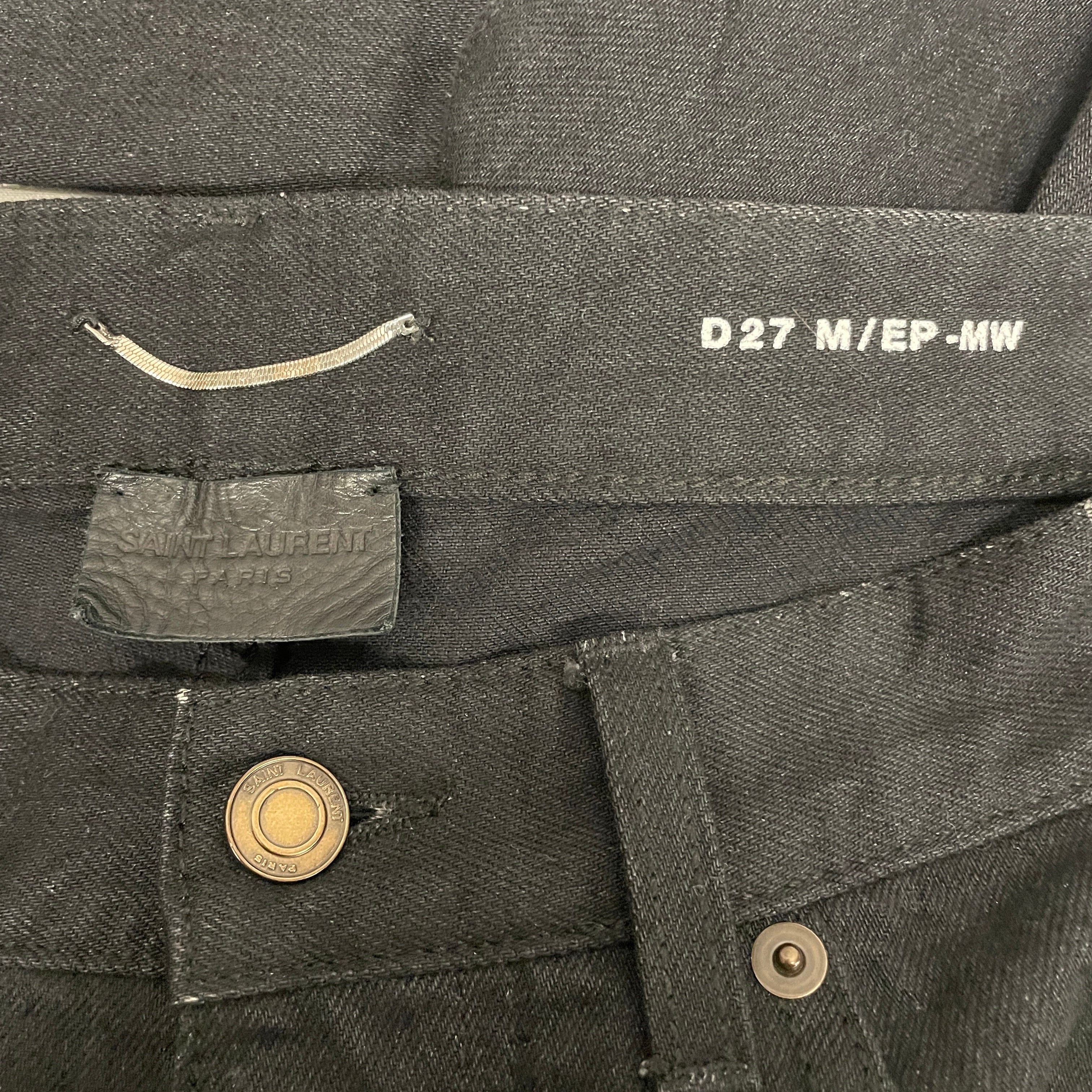 SAINT LAURENT/Pants/32/Cotton/BLK/D27 M/EP MW/2021 view 3