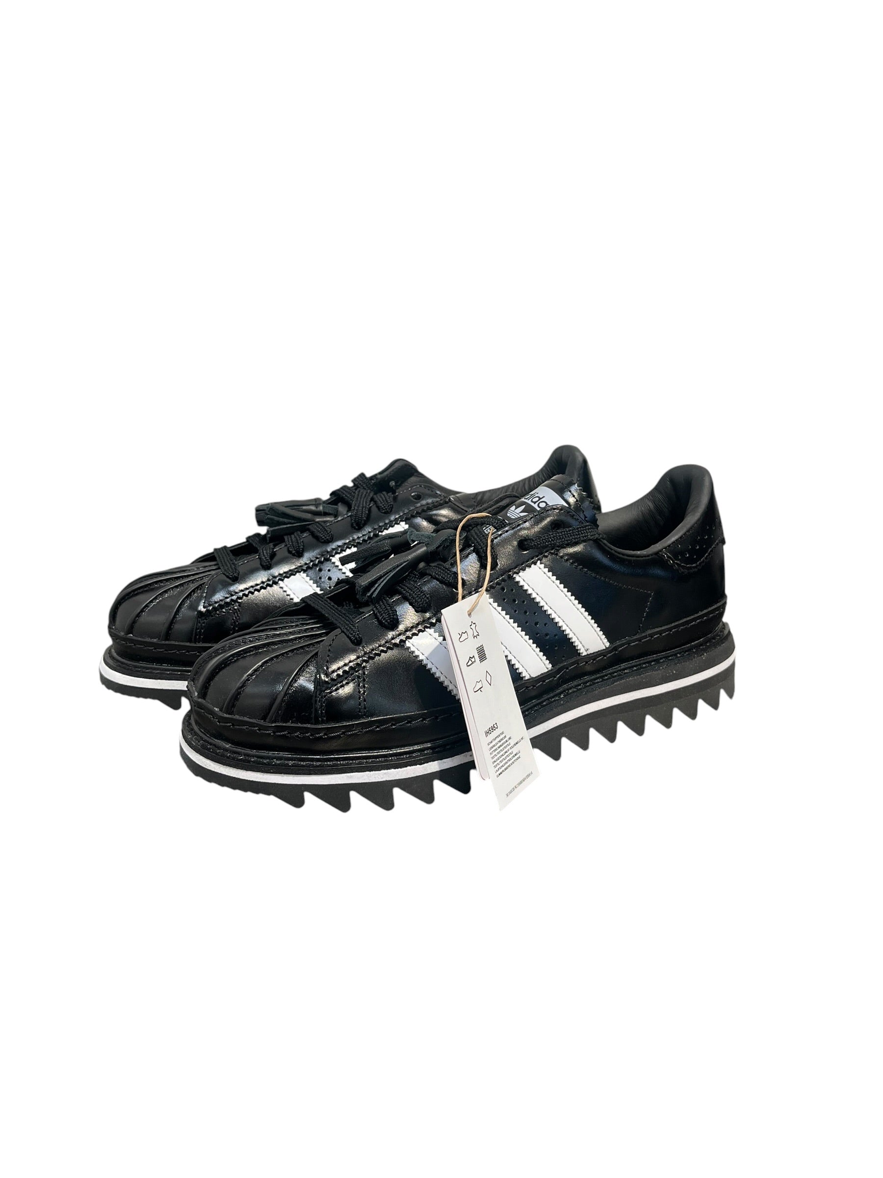 adidas/CLOT(CLOTAPPAREL)/Low-Sneakers/US 7/Leather/BLK/CREEPER TYPE SOLE view 1