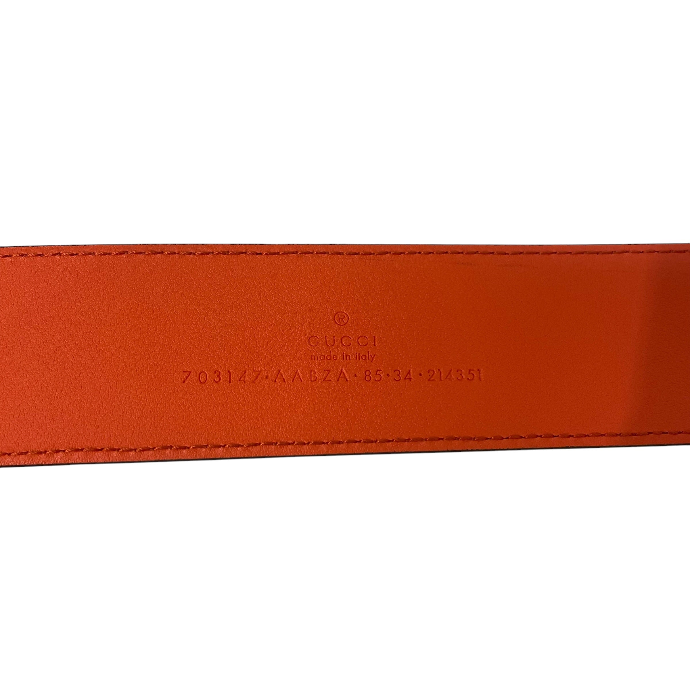 GUCCI/Belt/Monogram/Leather/ORN/M's/INTERLOCK G LOGO view 2