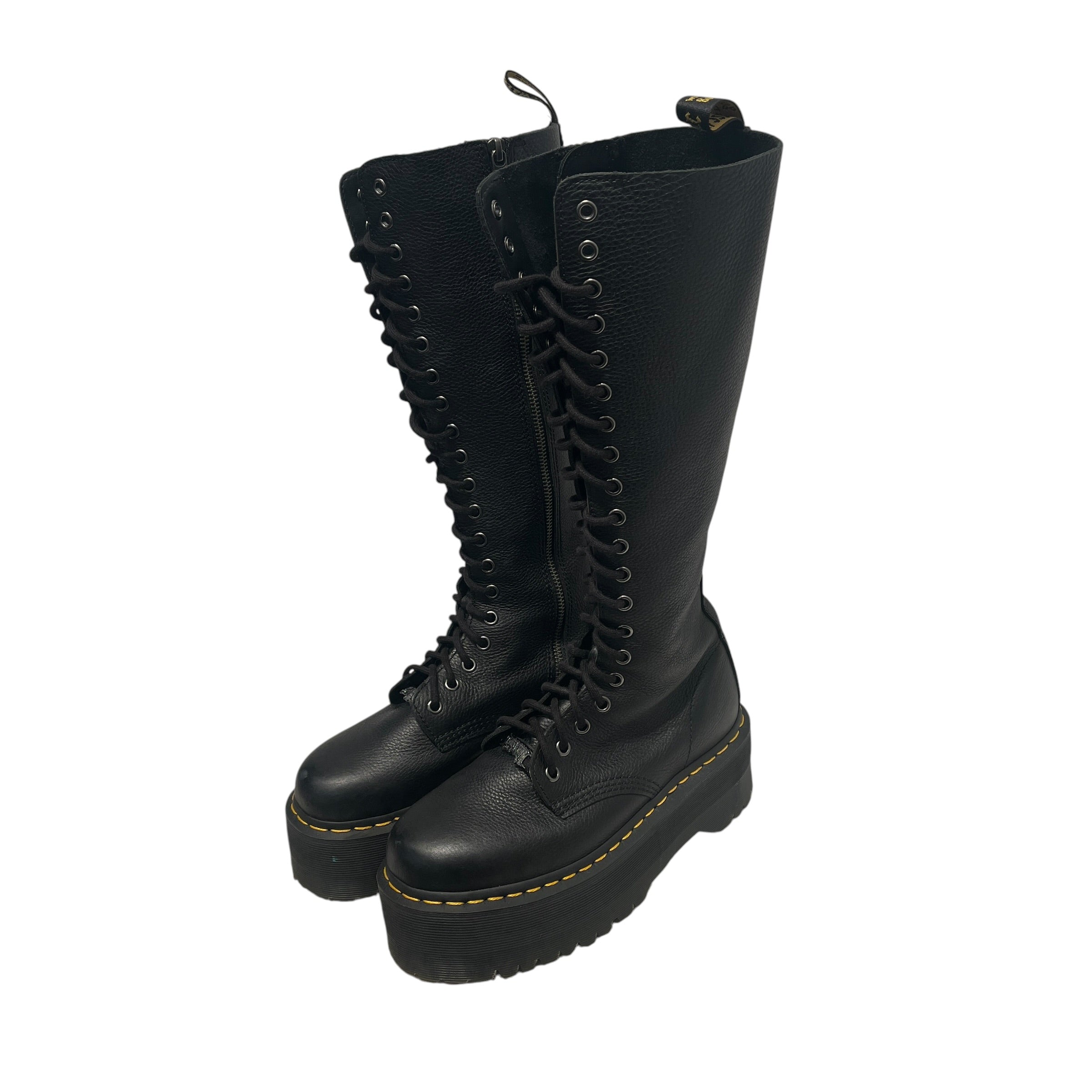 Dr.Martens/DOLLS KILL/Long Boots/US 7/Leather/BLK/LONG LACE UP PLATFORM BOOTS view 2