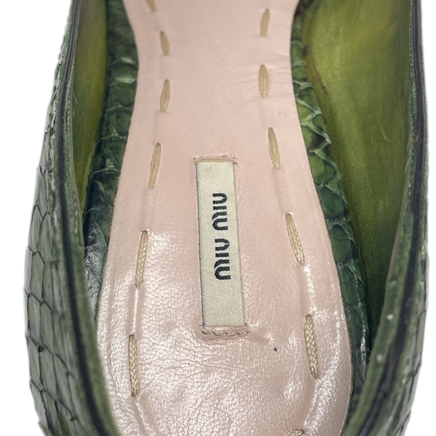 MIU MIU/Heels/EU 37/Animal Pattern/Leather/GRN/pumps view 3