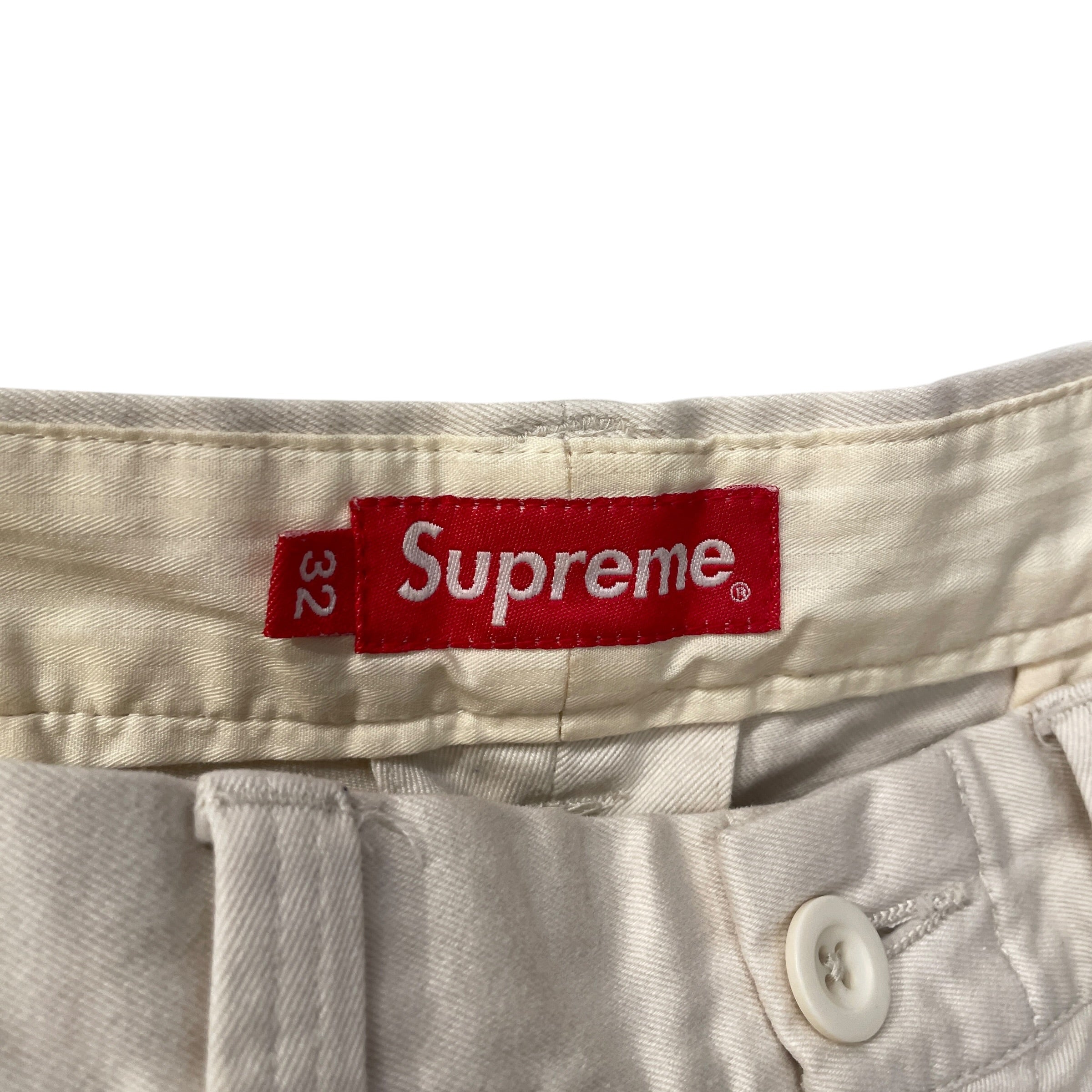 Supreme/Straight Pants/32/Cotton/WHT/AIR PLAIN ROSE view 3