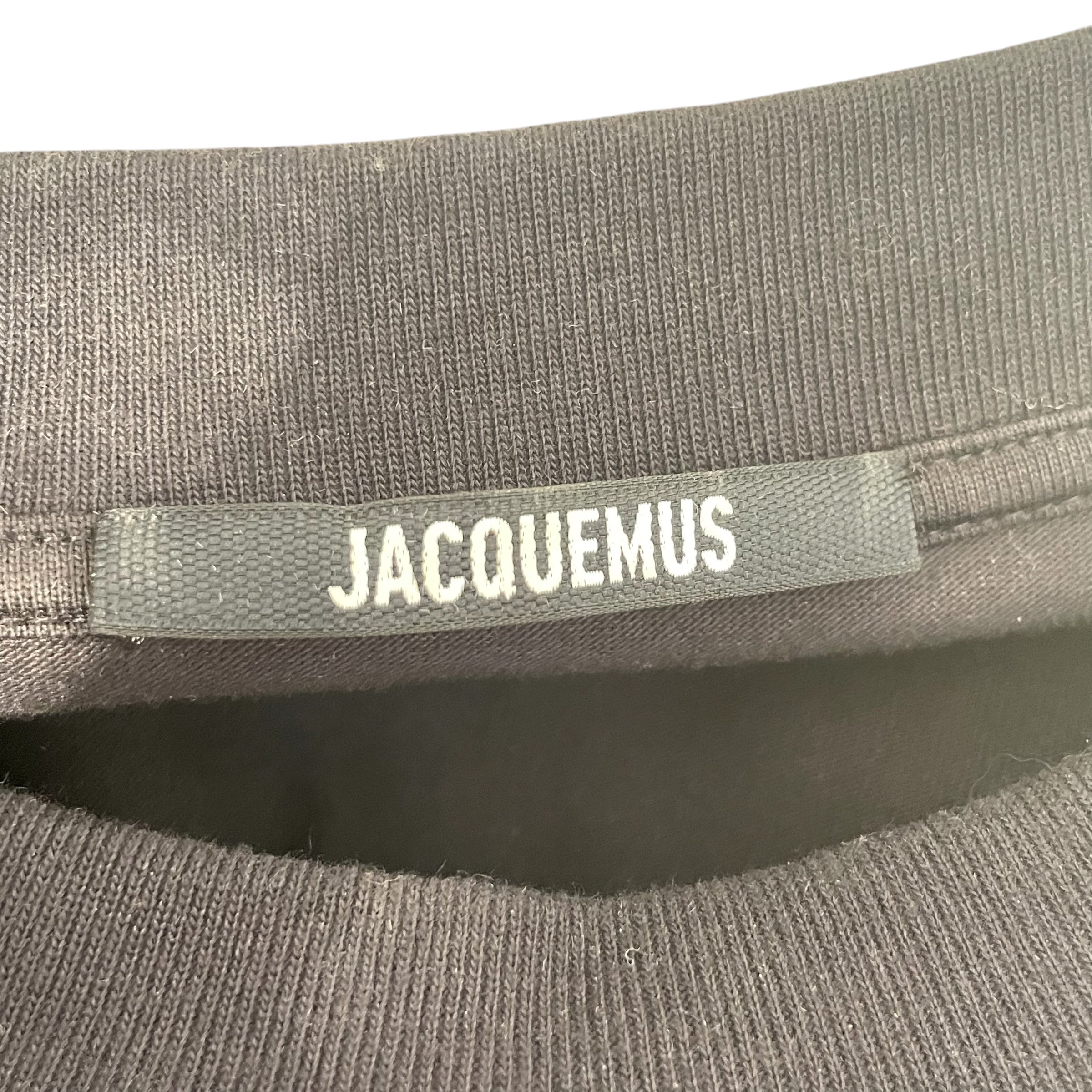 JACQUEMUS/T-Shirt/XL/Cotton/BLK/HEAVYWEIGHT DUMBELL TEE view 3