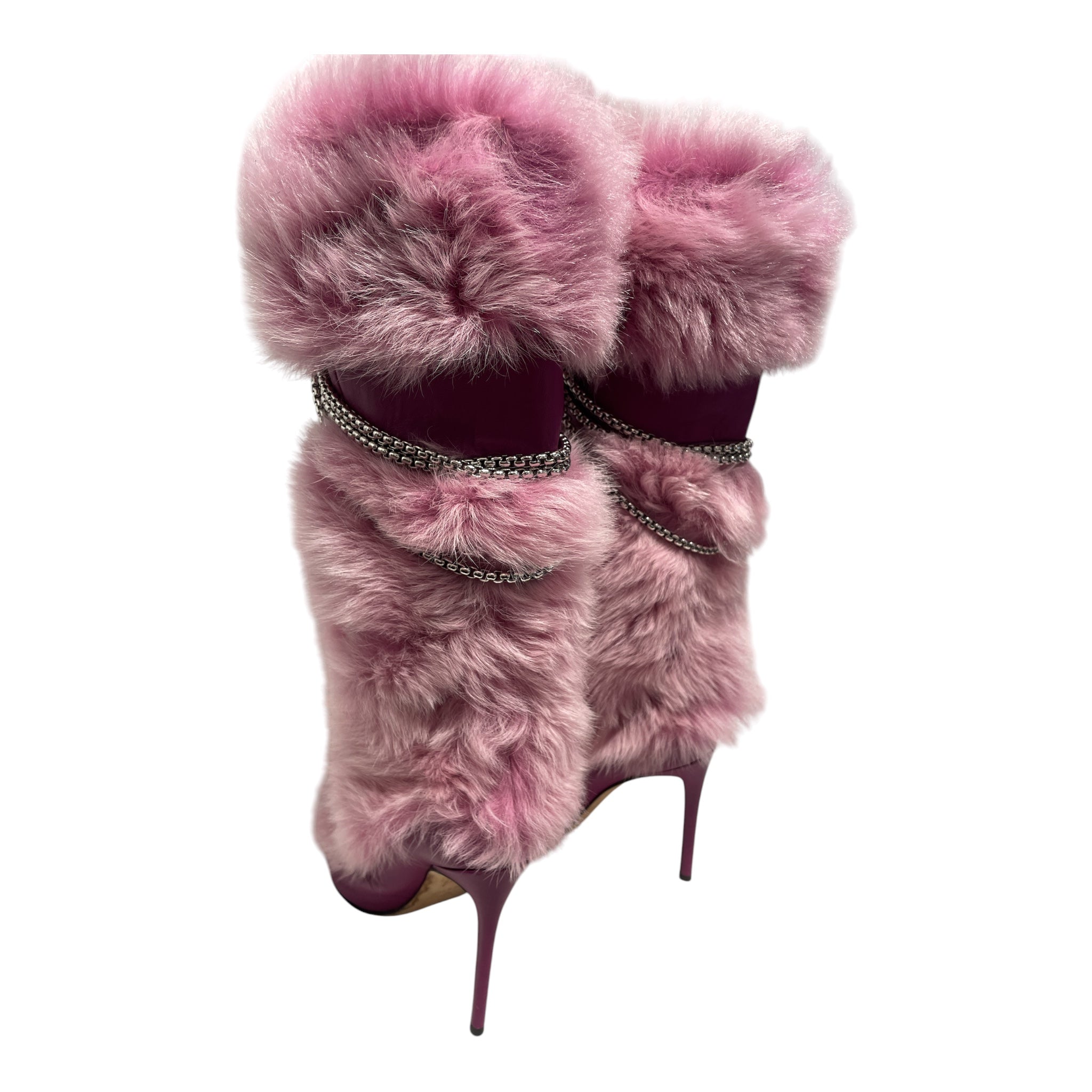 Giuseppe Zanotti/Boots/EU 38/Fake Fur/PNK/amaia chain boot view 2