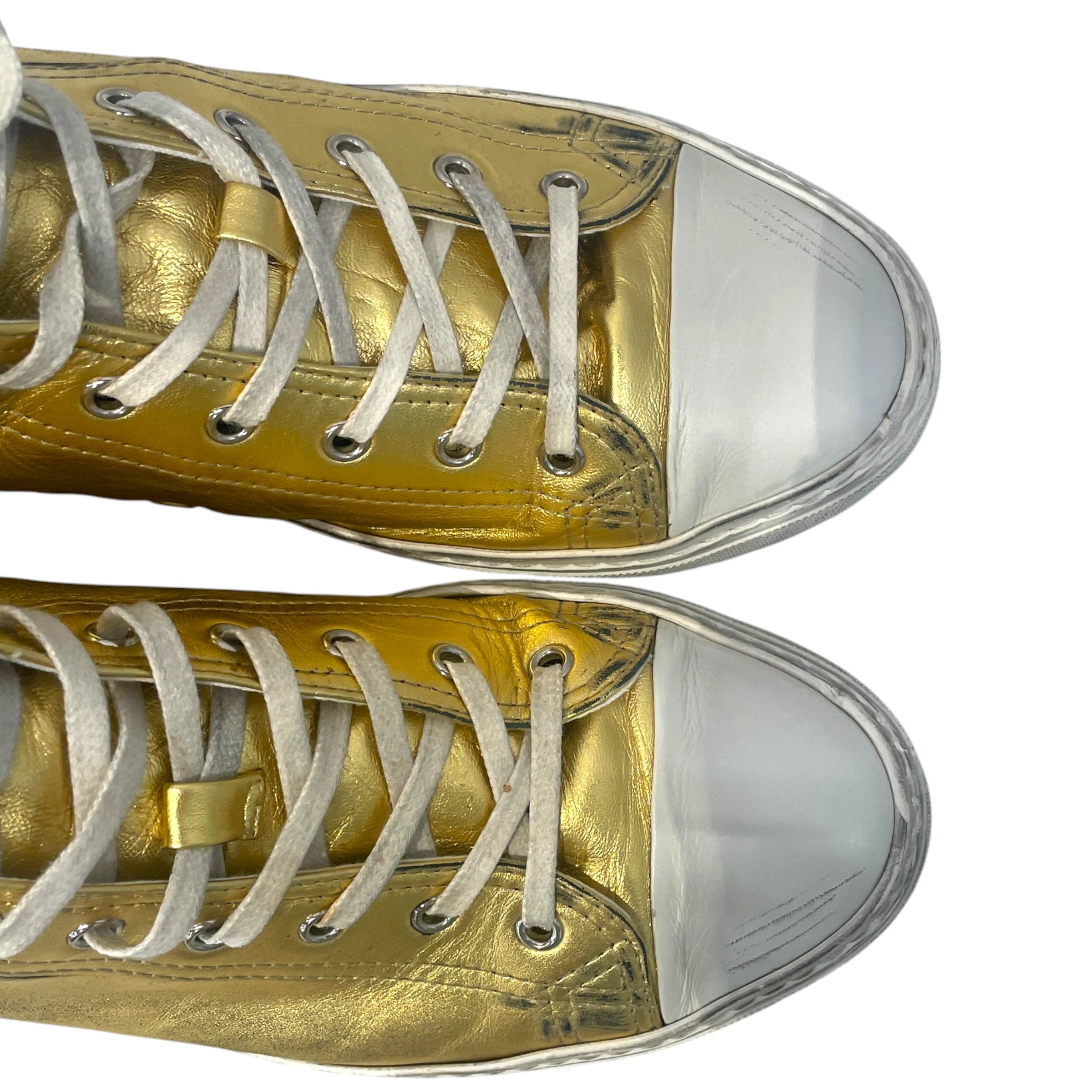 SAINT LAURENT/Hi-Sneakers/EU 42/Leather/GLD/Bedford Distressed Gold view 4