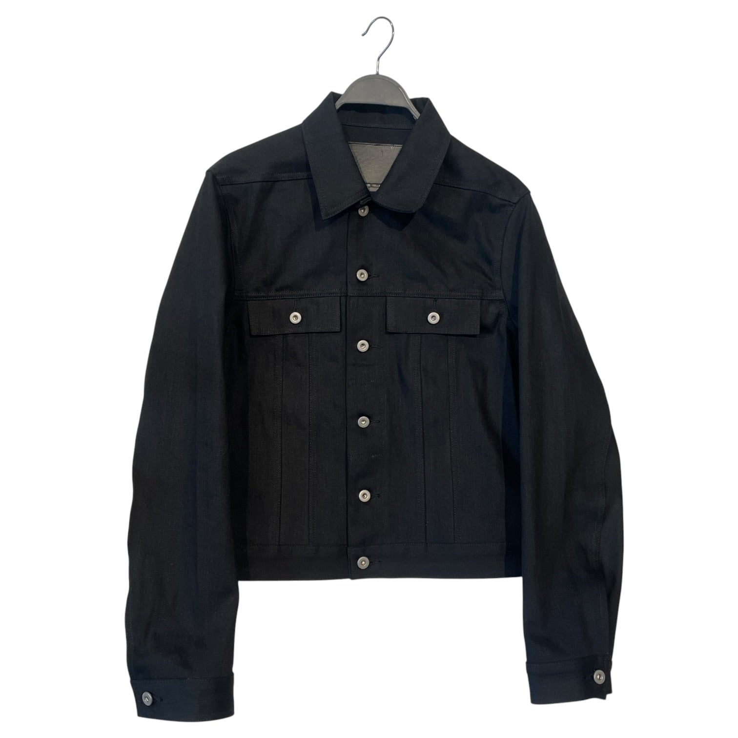 Rick Owens/Denim Jkt/XL/Denim/BLK/trucker jacket view 1