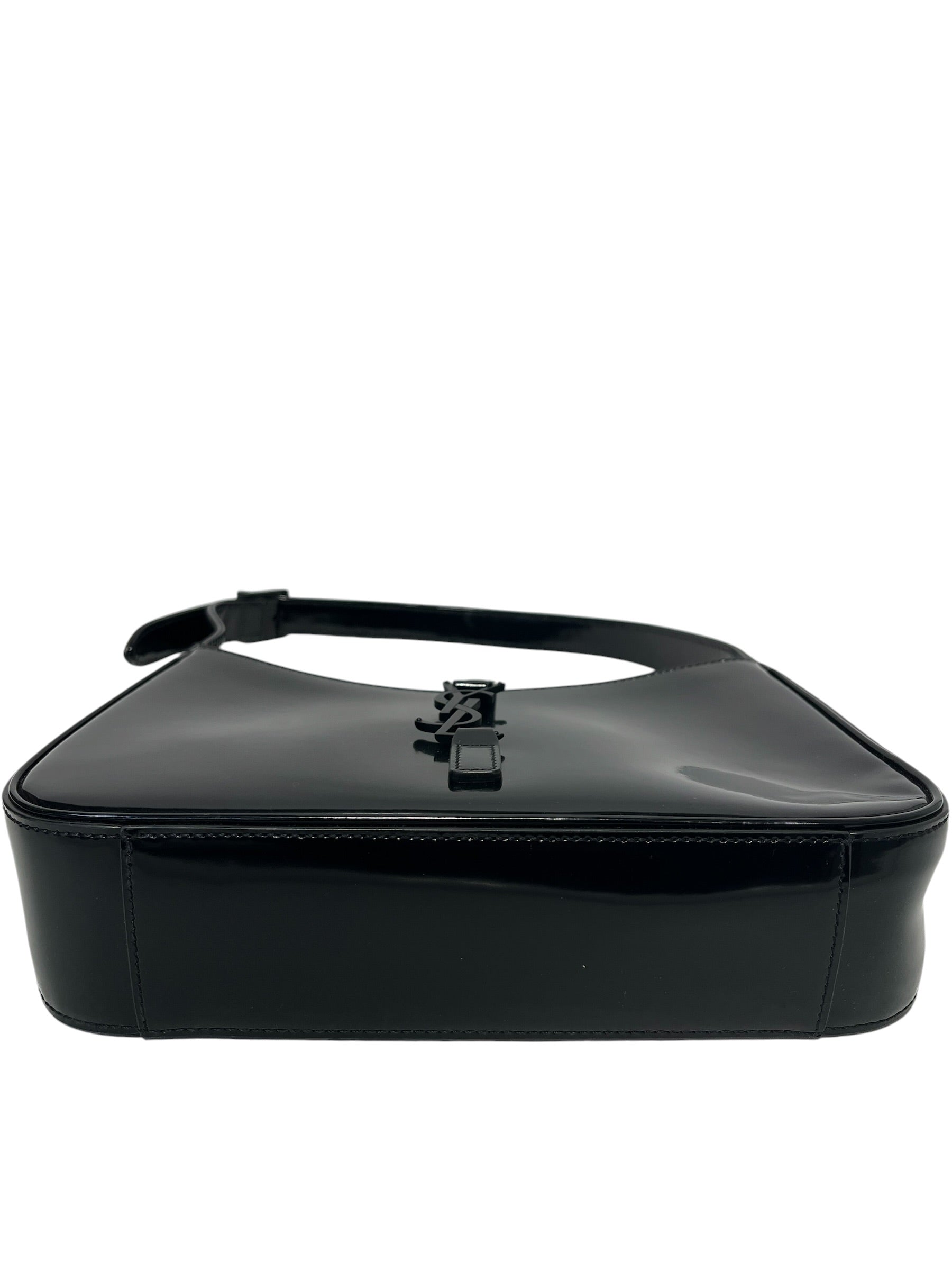 YVES SAINT LAURENT/Hand Bag/Leather/BLK/Monochrome Hobo Bag view 5