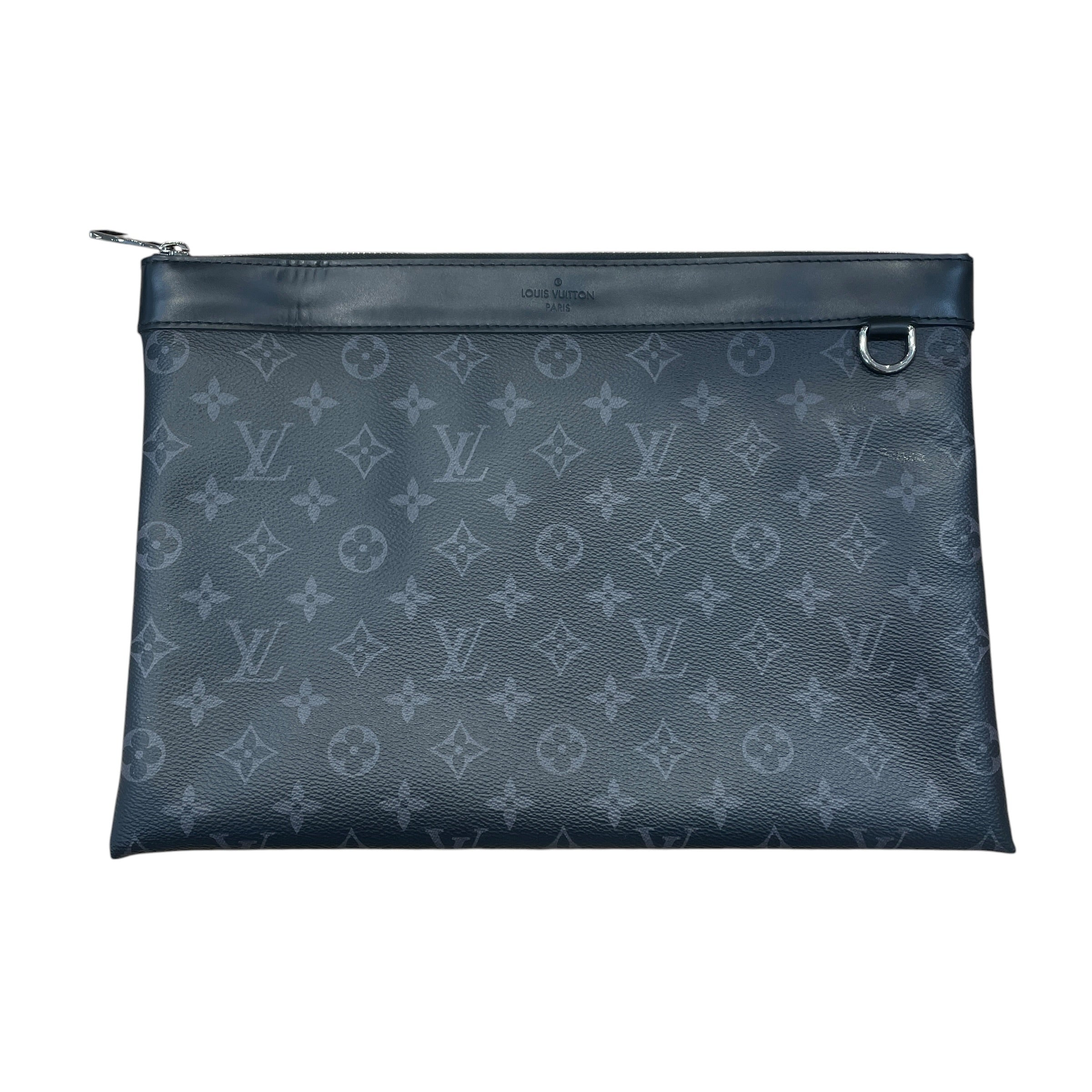 LOUIS VUITTON/LOUIS VUITTON/Pouch/Monogram/Leather/BLK/tn4108 view 1