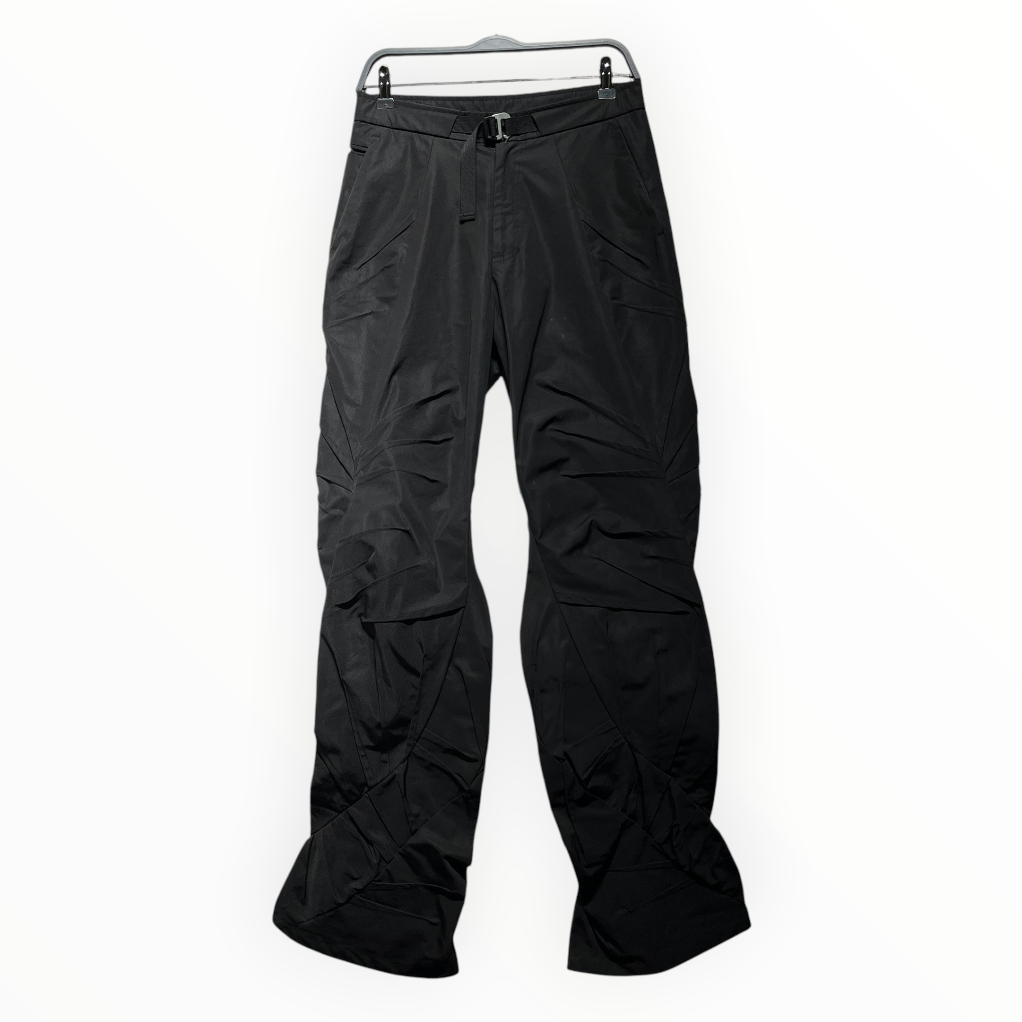 POST ARCHIVE FACTION/Pants/M/Polyester/BLK/PANELLED RUCHED TECH SHELL view 1