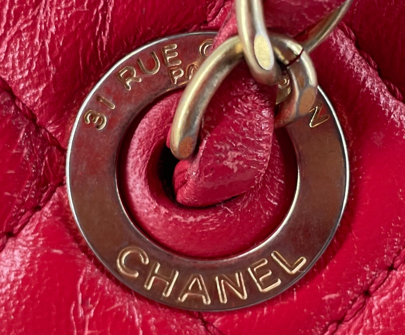 CHANEL/Hand Bag/Leather/RED/18857547 view 6