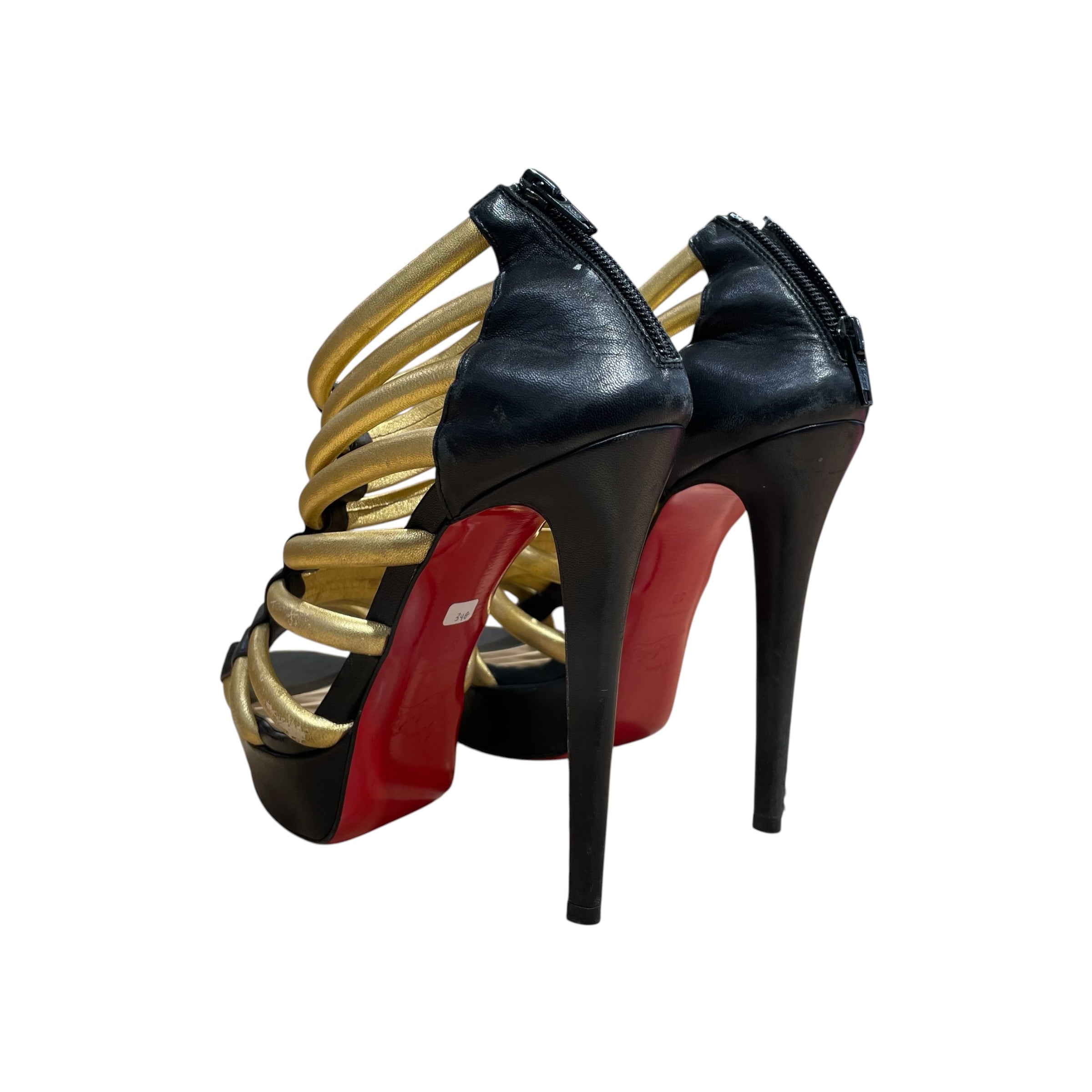 Christian Louboutin/Heels/EU 39/GLD/romaine platform view 2