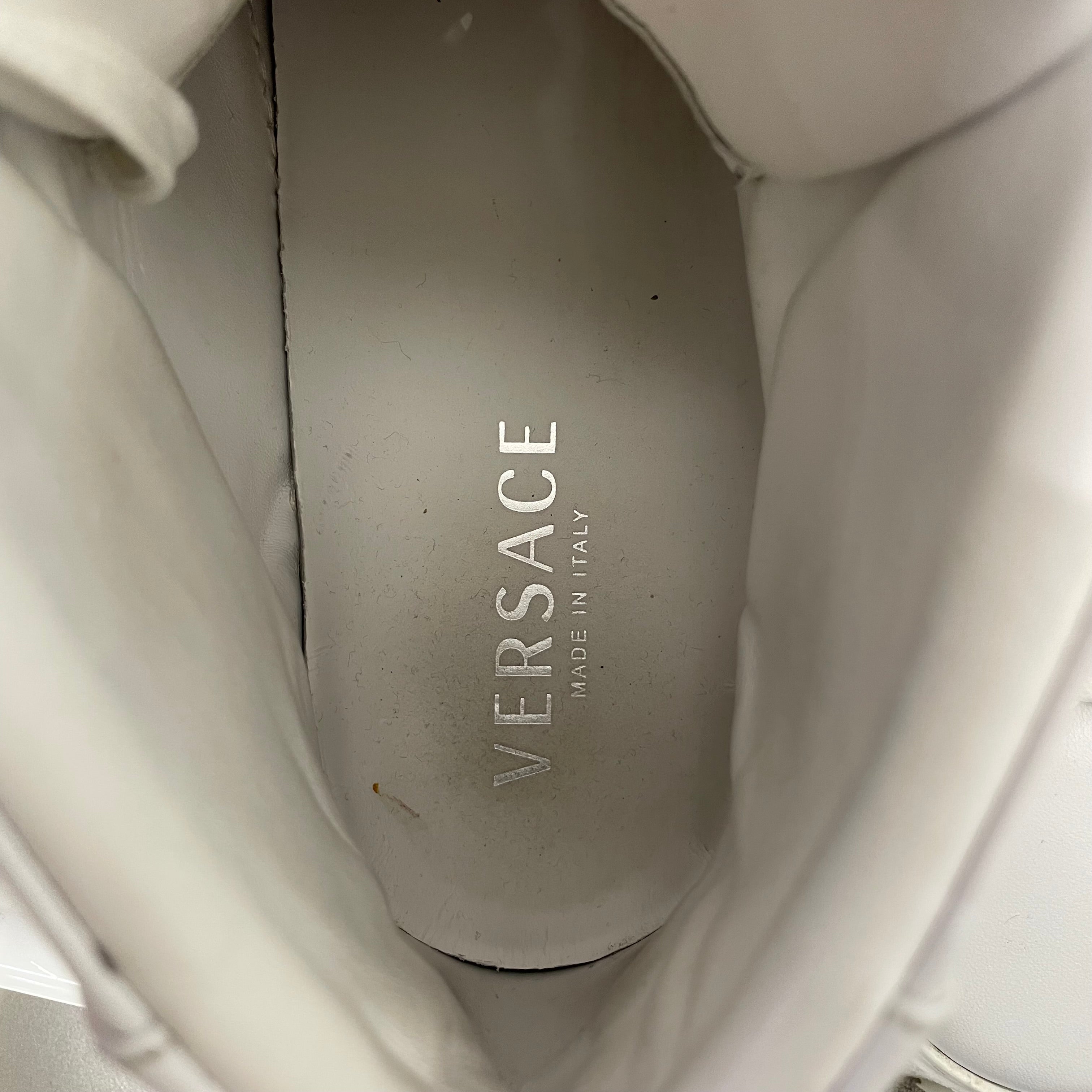VERSACE/Hi-Sneakers/EU 43/Leather/WHT/U-Tip/scrapa vomo view 6