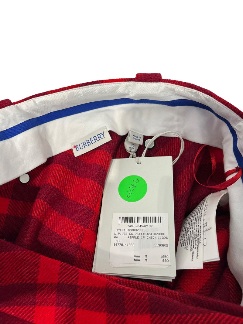 BURBERRY/Skirt/4/Plaid/Wool/RED/BURB PLAID SKIRT