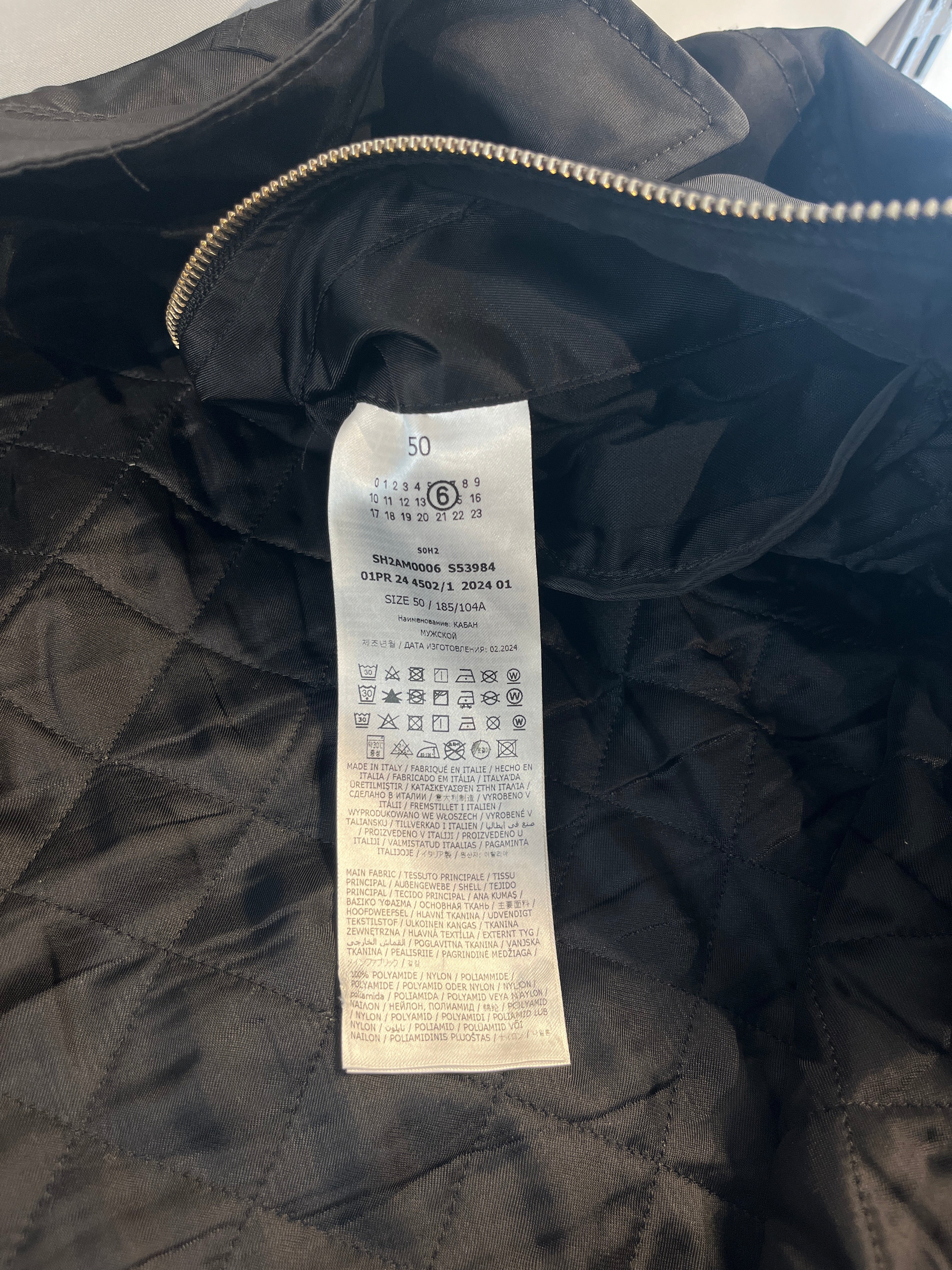 MM6/Flight Jkt/50/Nylon/BLK/Single Breasted/CROPPED BOMBER view 4