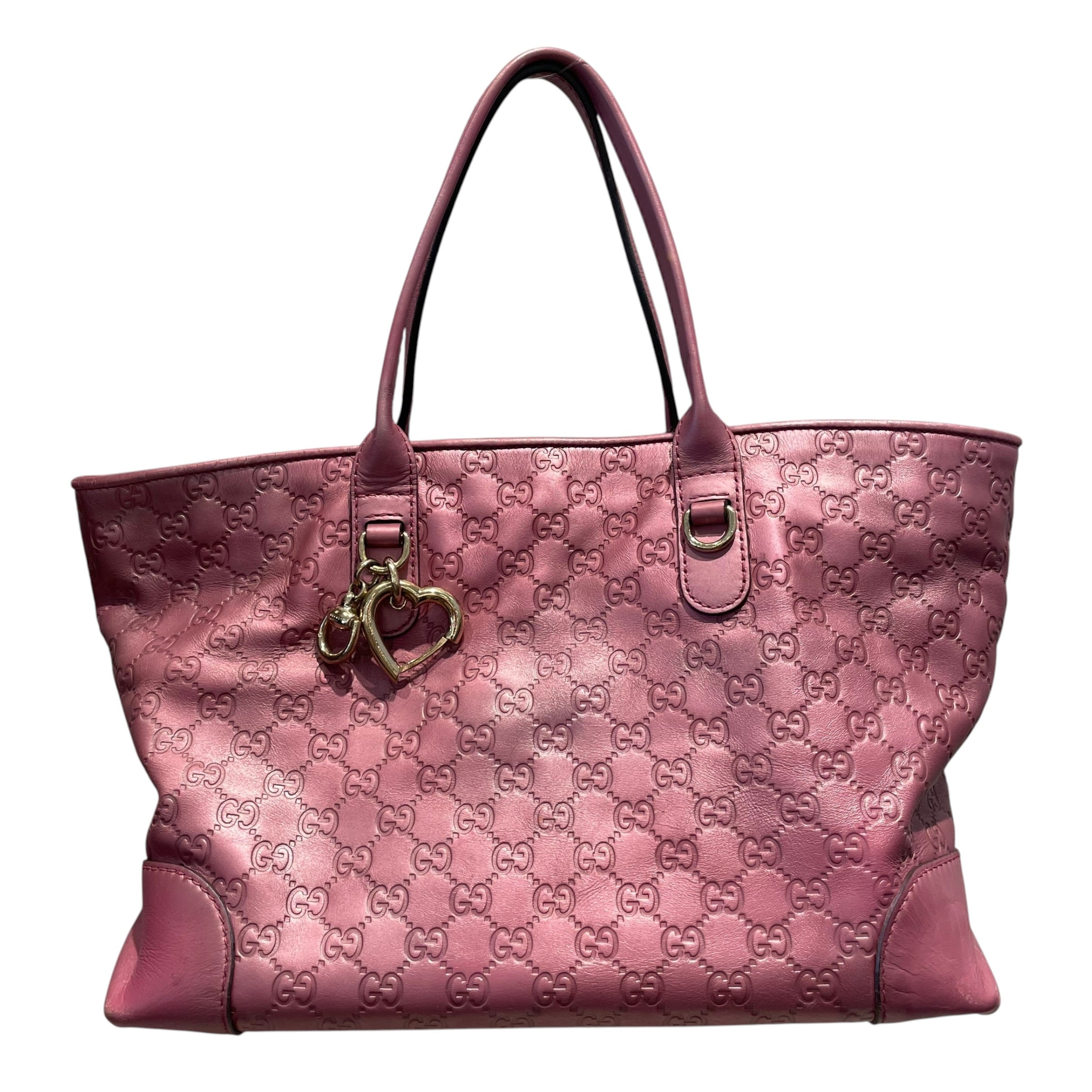 GUCCI/Tote Bag/Leather/PNK/Heart Bit - Guccissima view 1