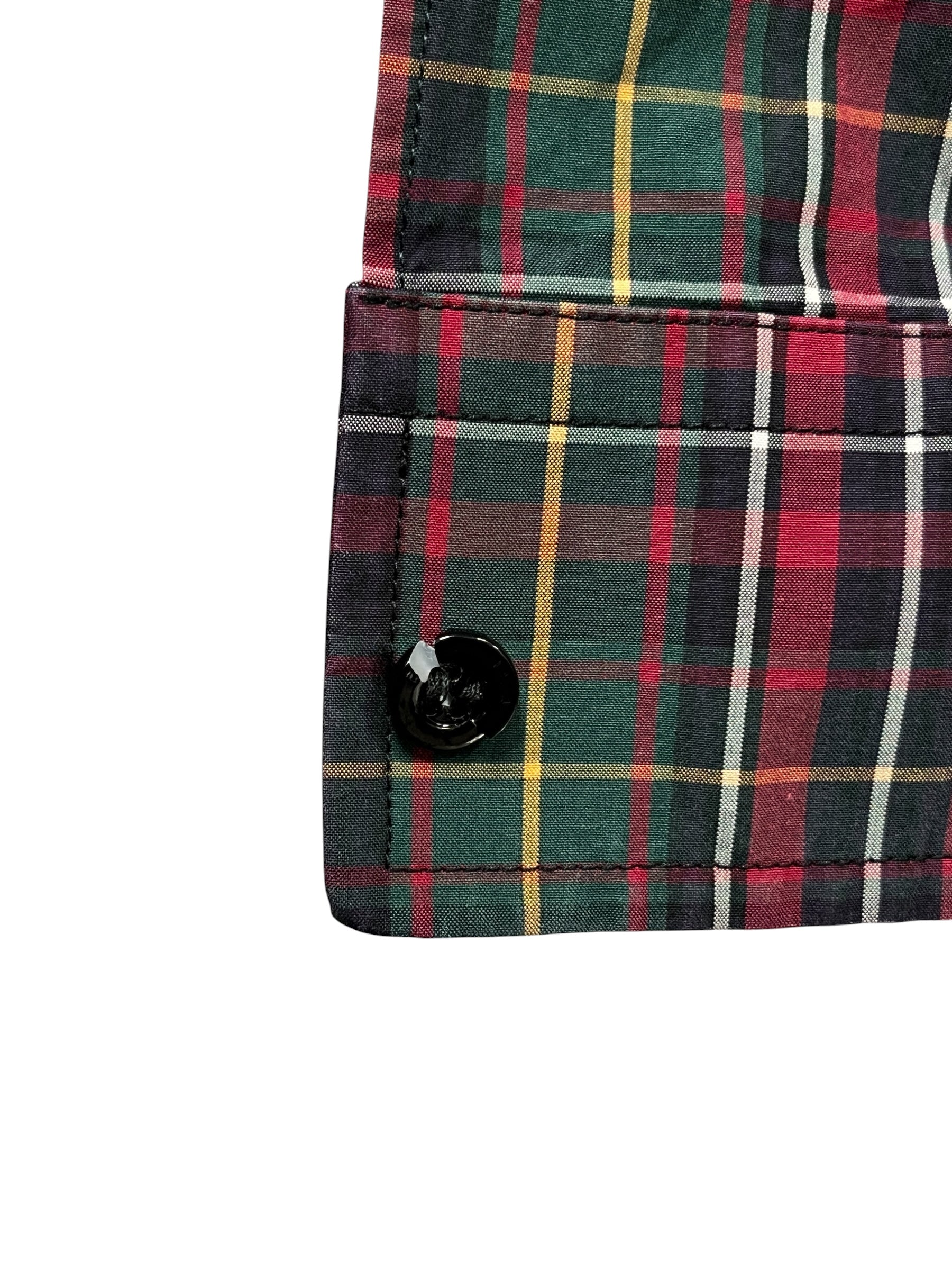 BALENCIAGA/LS Shirt/39/Cotton/RED/Plaid/Front Logo view 5