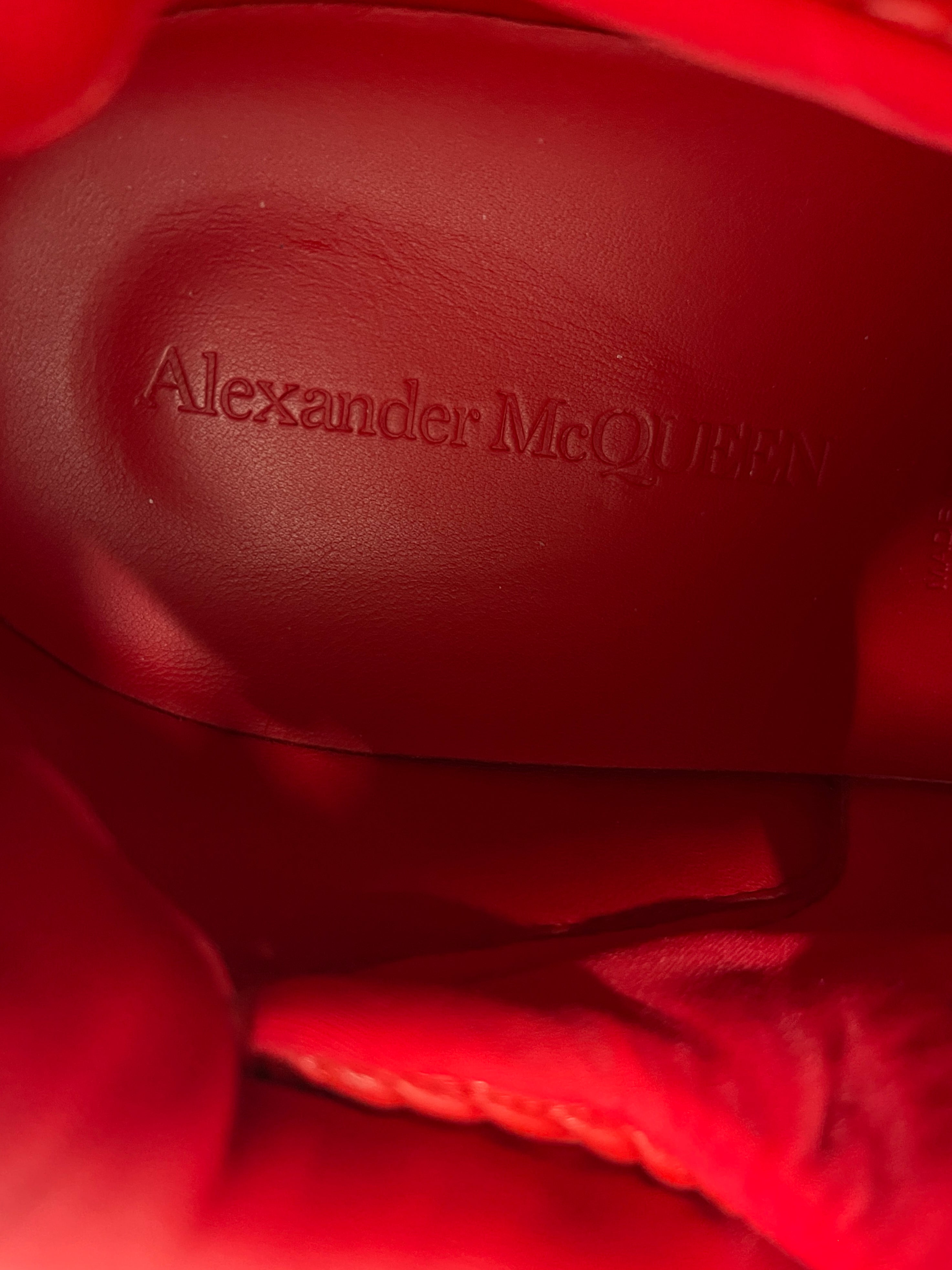 Alexander McQueen/Low-Sneakers/EU 44/Leather/RED/U-Tip/LEATHER CHUNKY view 4