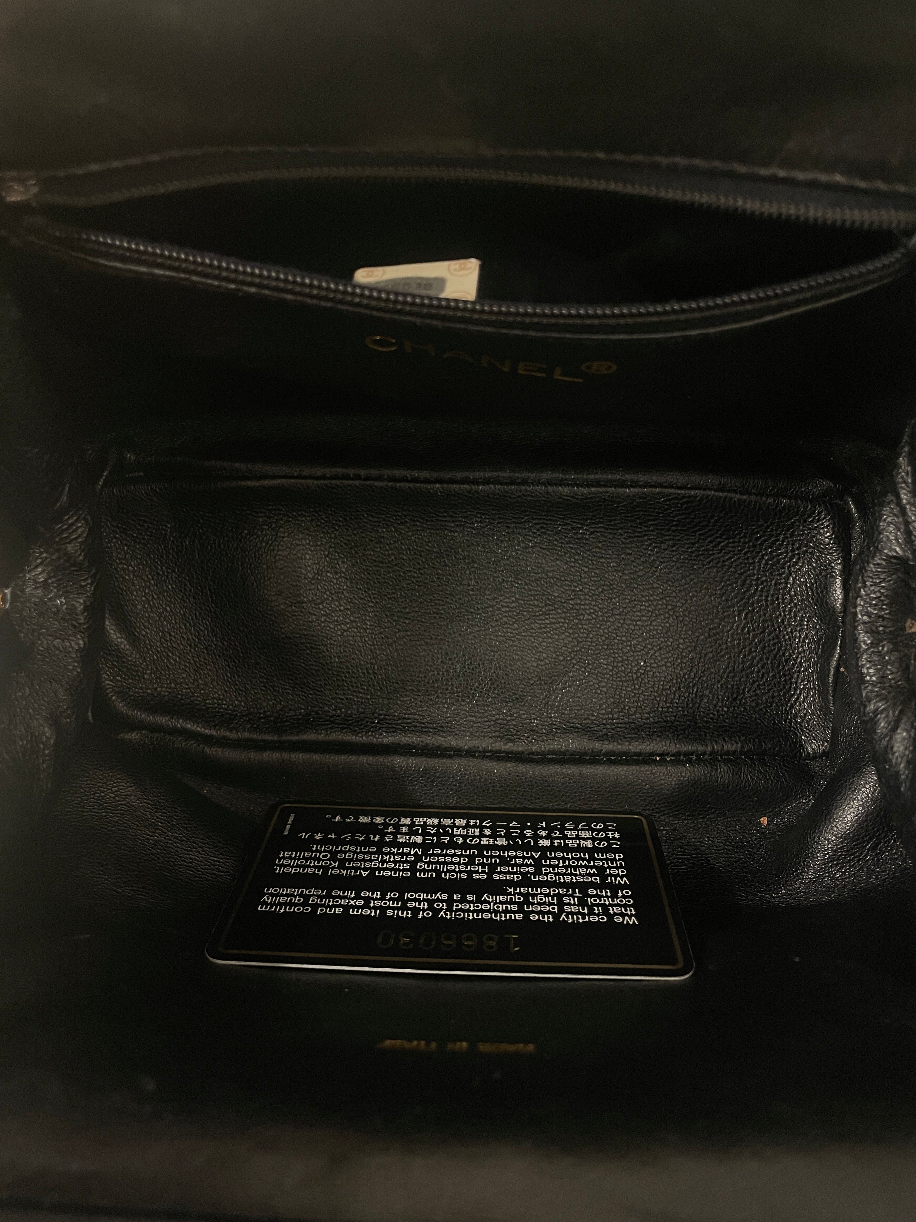 CHANEL/Hand Bag/Cotton/BLK/MATTELASSE GOLD HARDWARE view 8