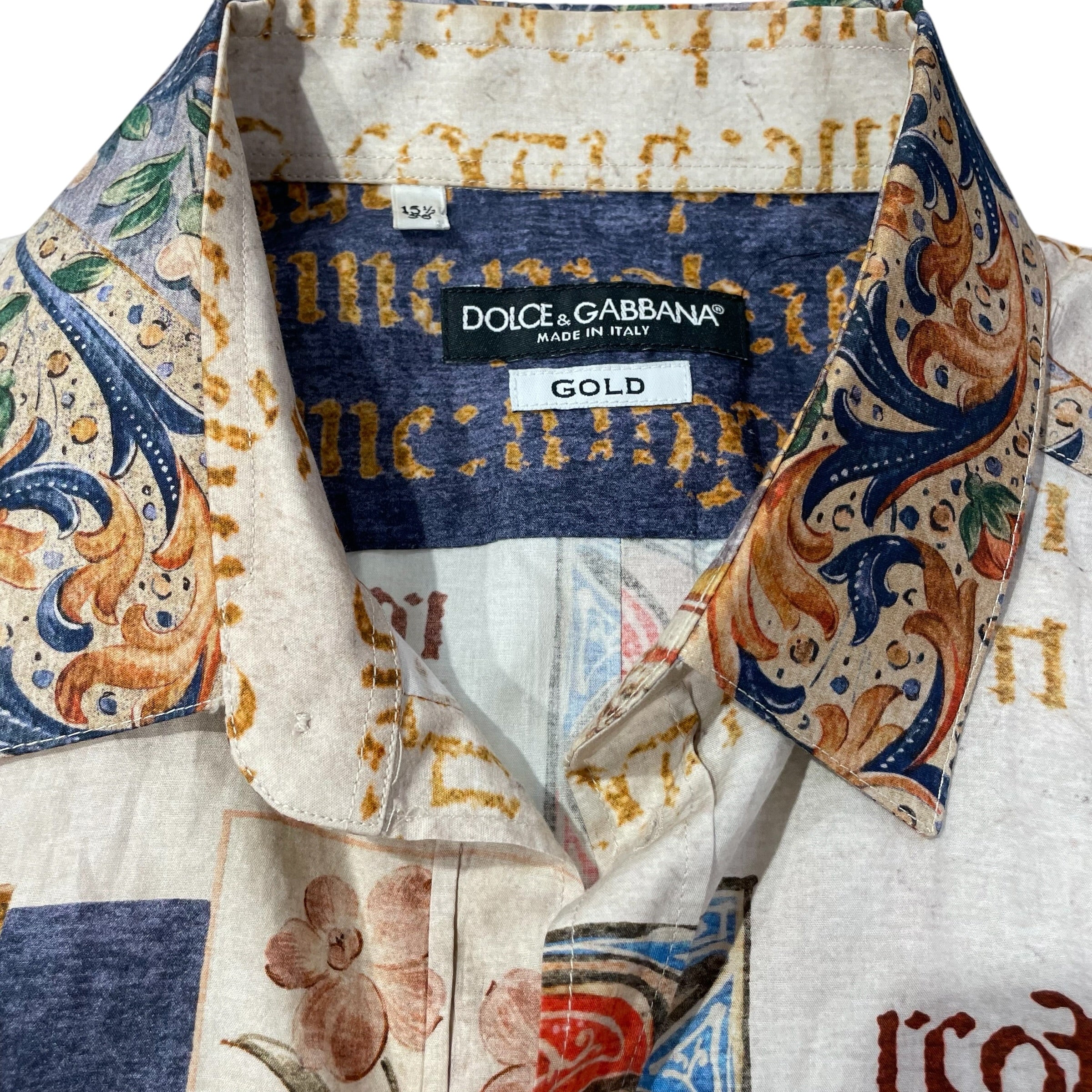 DOLCE&GABBANA/LS Shirt/39/Cotton/MLT/All Over Print/ view 3