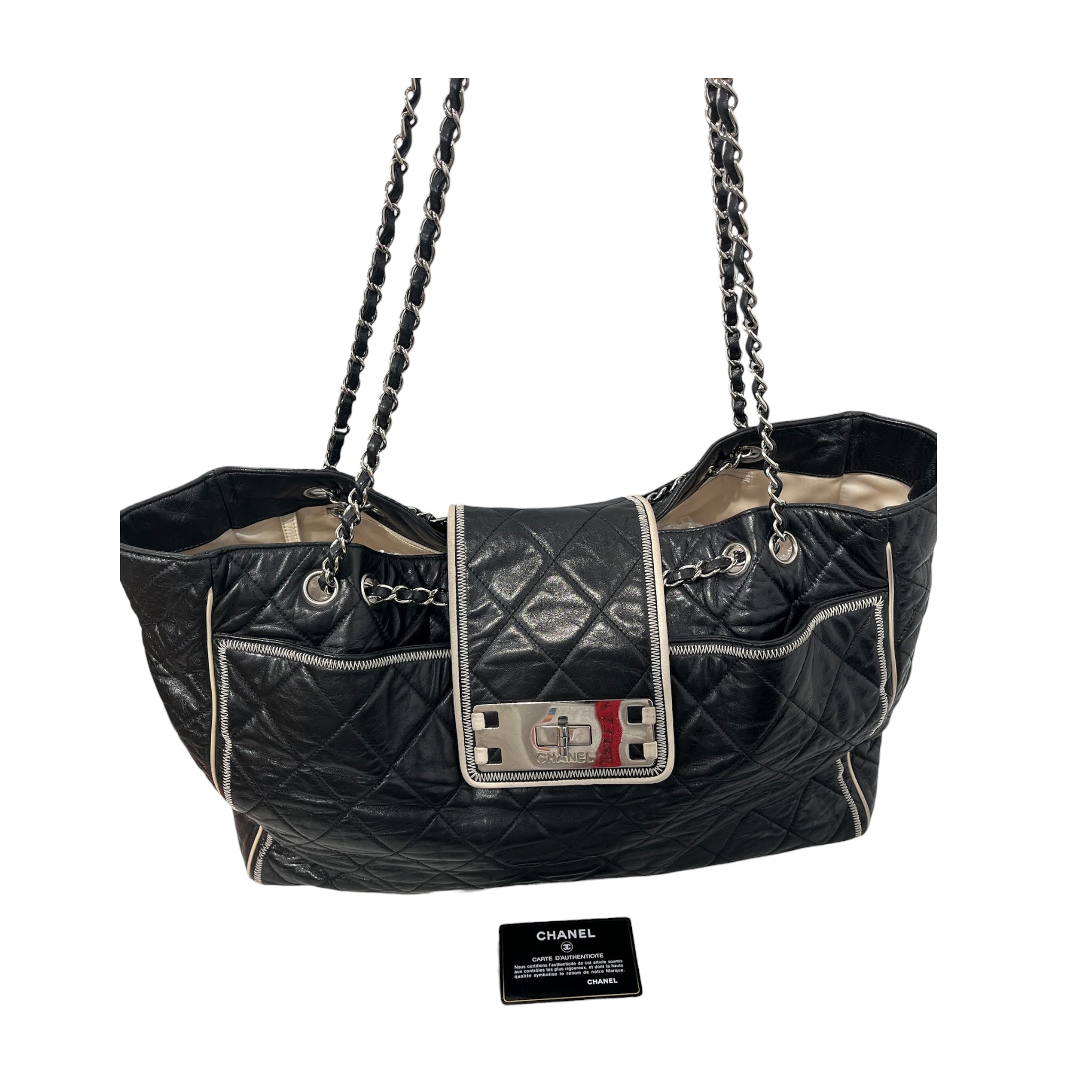 CHANEL/Bag/Lambskin/BLK/EAST WEST LAMBSKIN REISSUE view 8