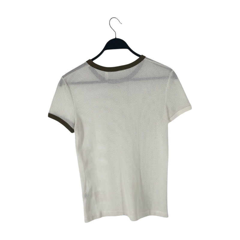 Helmut Lang/T-Shirt/L/Cotton/WHT/mesh net top