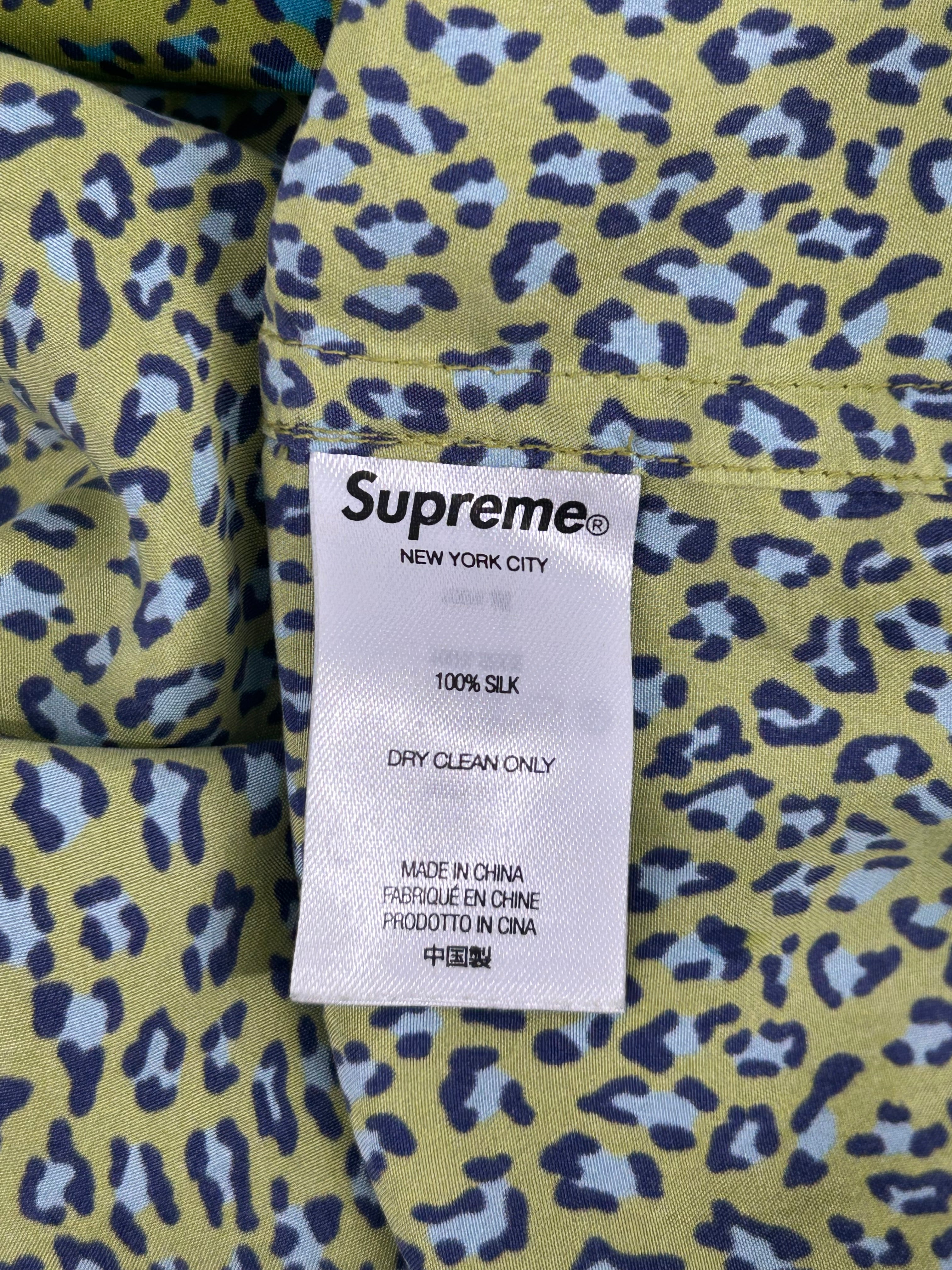 Supreme/SS Shirt/L/Silk/GRN/Leopard/blue spots view 3