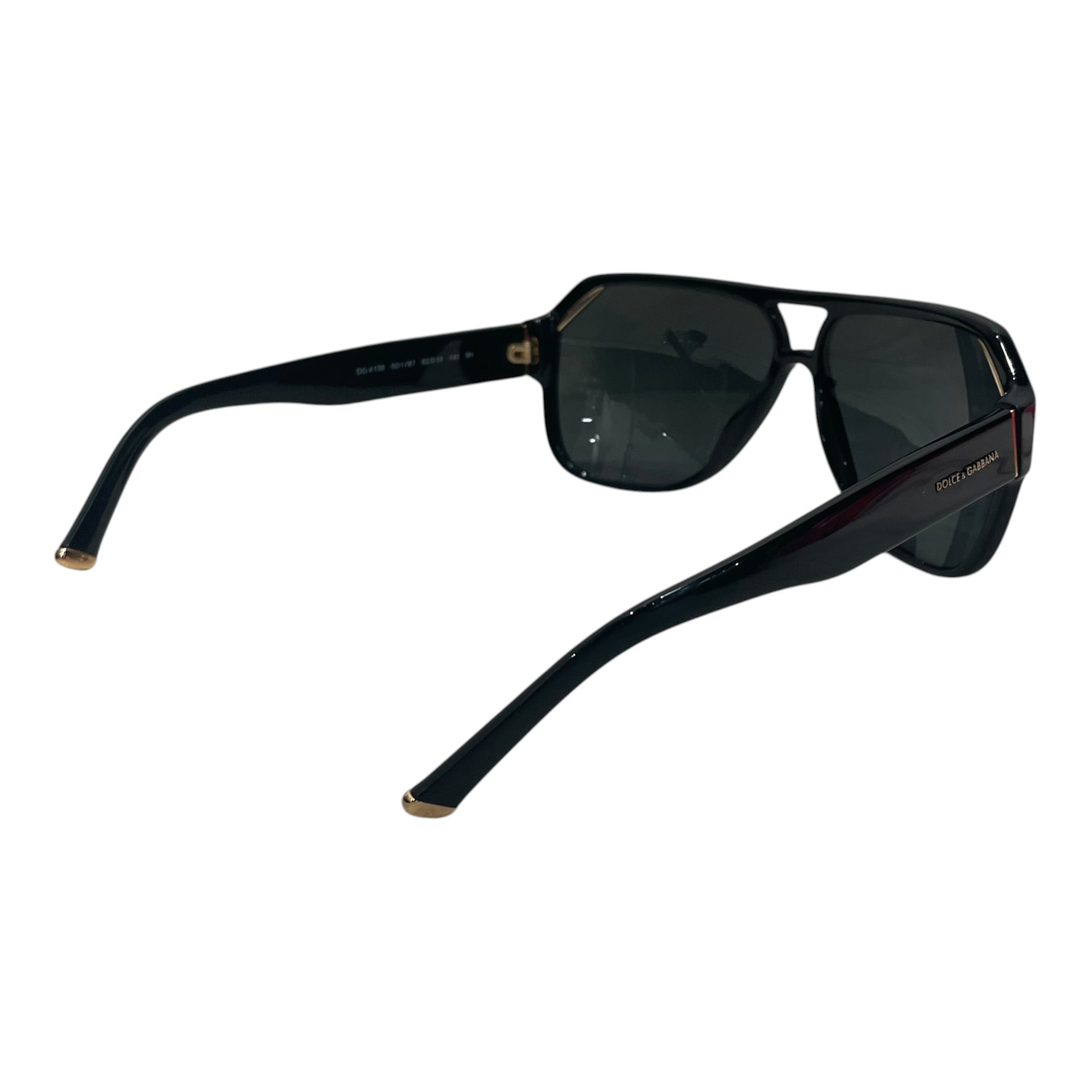 DOLCE&GABBANA/Sunglasses/Plastic/BLK/M's/DG4138 AVIATOR GLD ACCENT view 3
