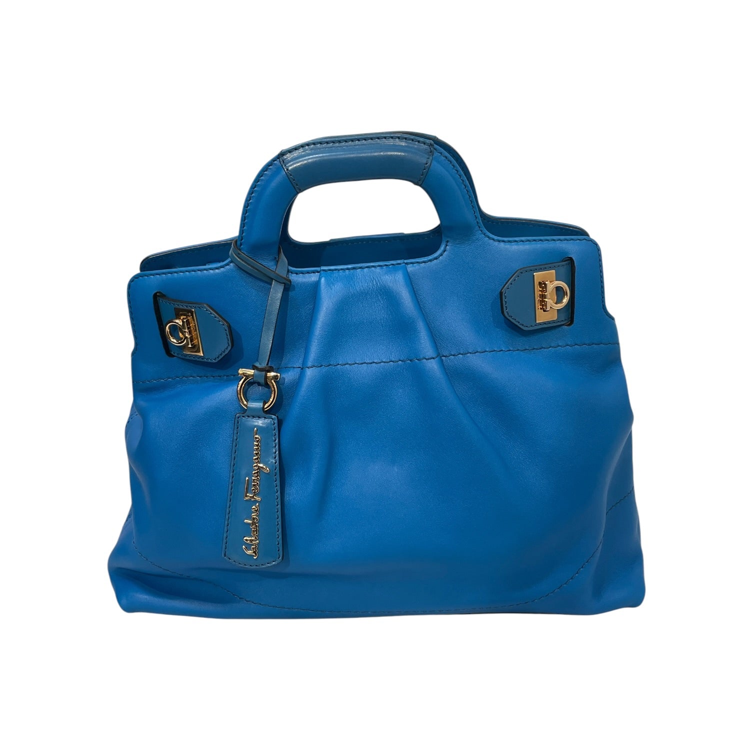 Salvatore Ferragamo/Bag/Leather/BLU/Top-handle Gancini view 1