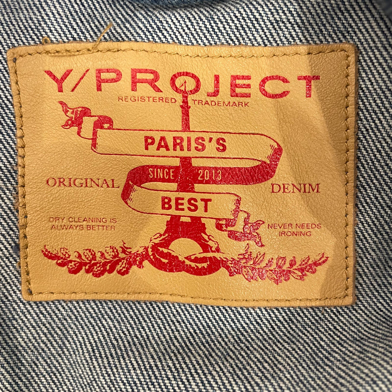 Y/PROJECT/Denim Jkt/M/Denim/IDG/navy covered denim vest (m)