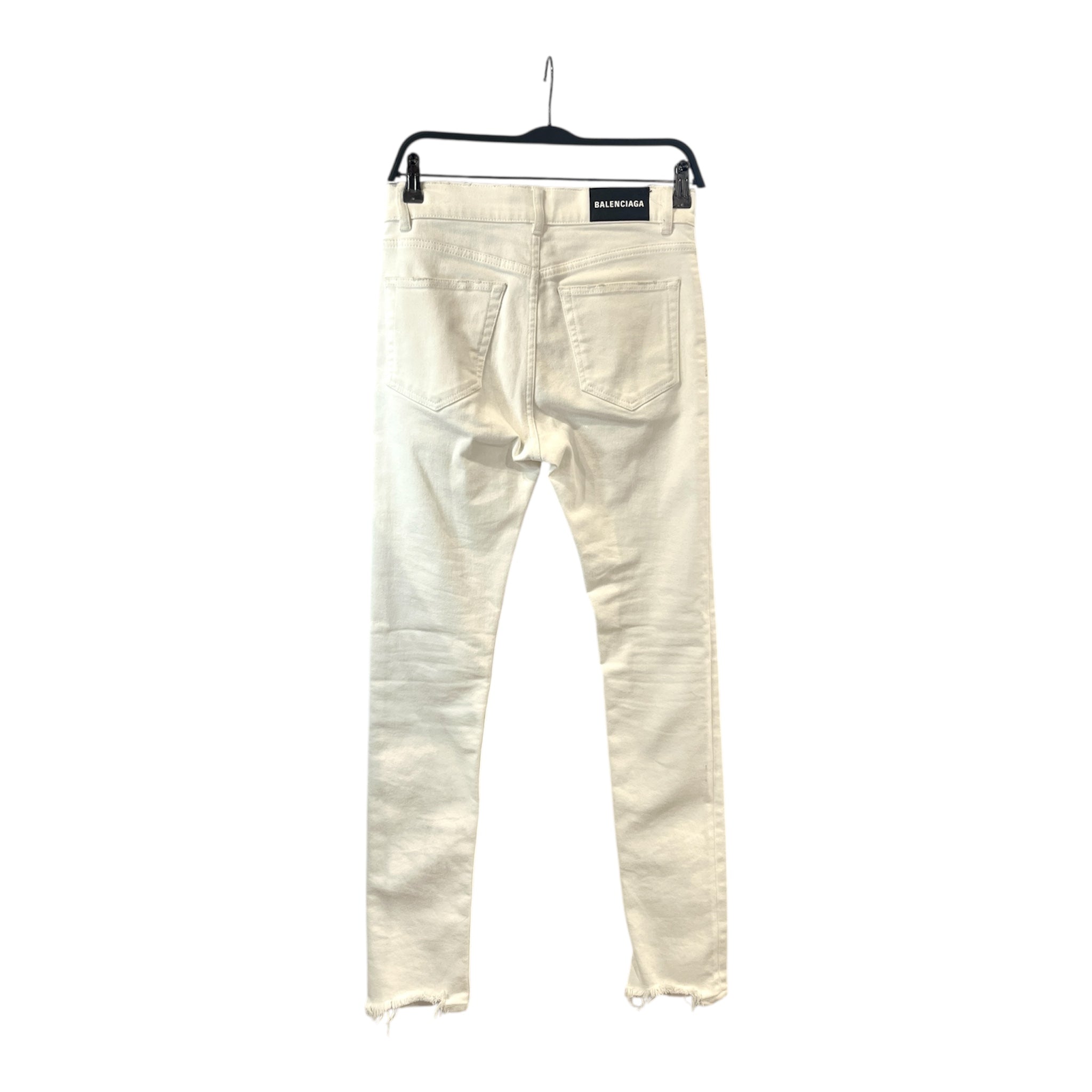 BALENCIAGA/Skinny Pants/26/Denim/WHT/RAW HEM view 2