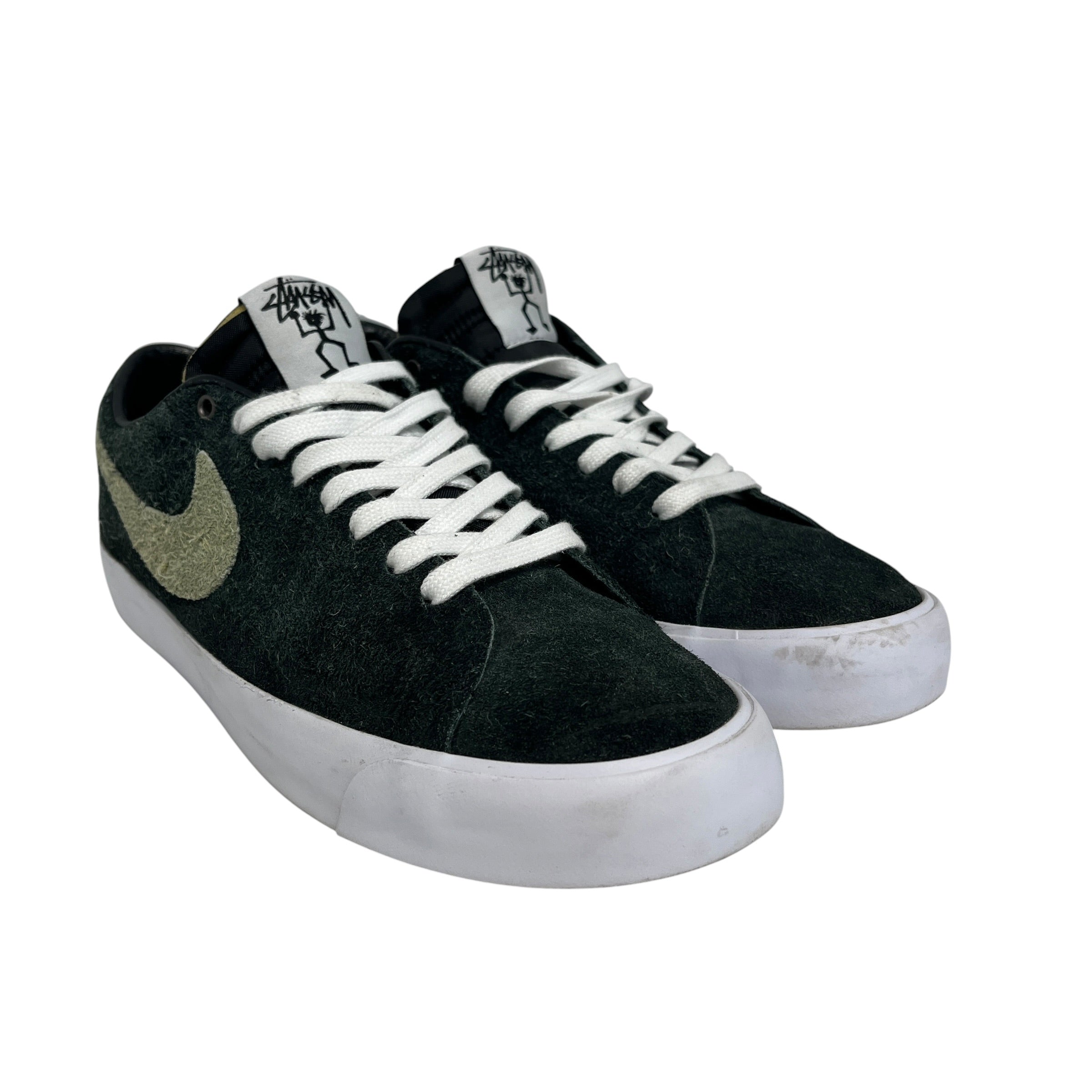 NIKE/Low-Sneakers/US 12/Suede/BLK/Stussy view 1