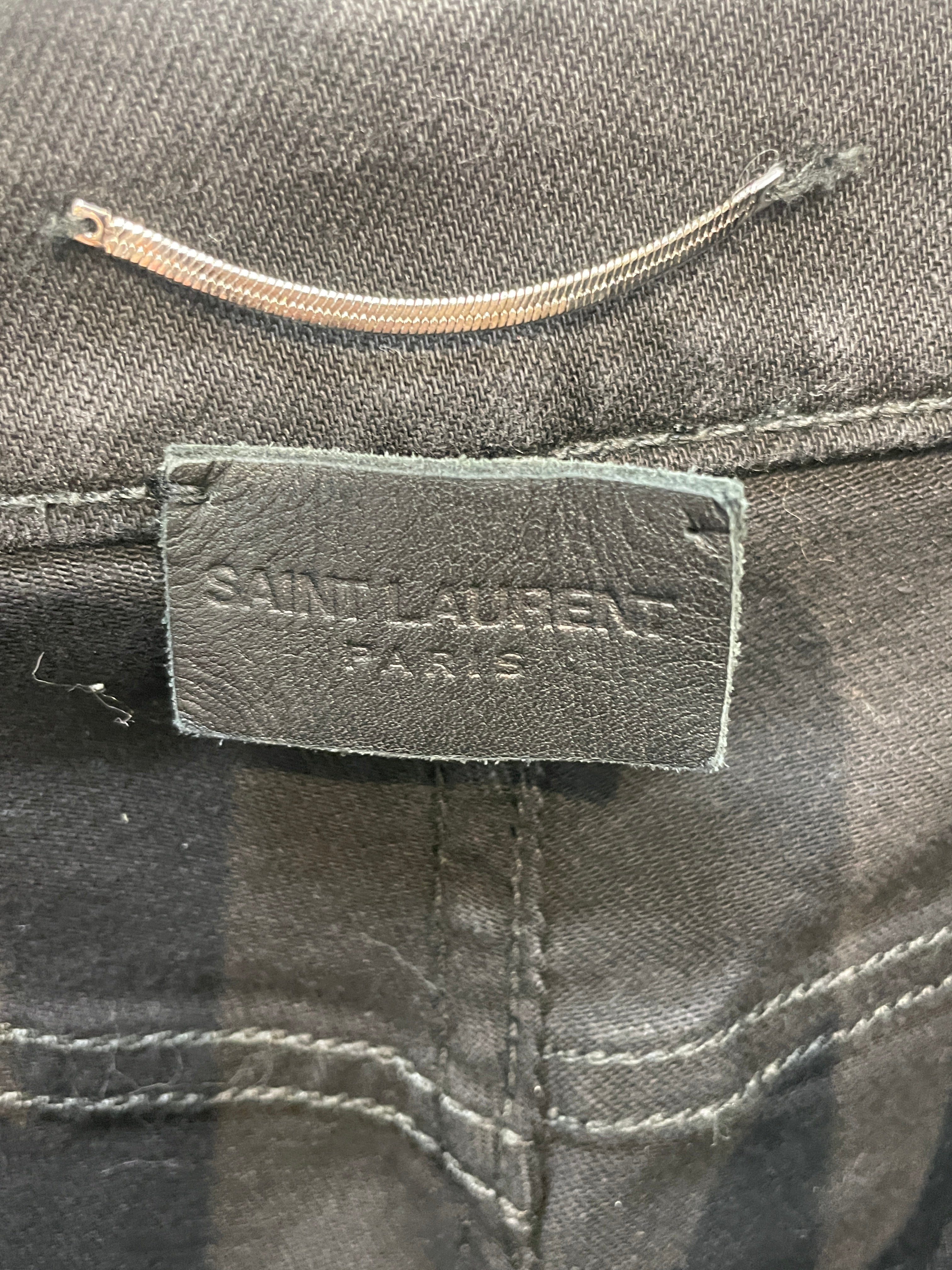 SAINT LAURENT/Skinny Pants/30/Cotton/BLK/waxed jeans 2021 view 3