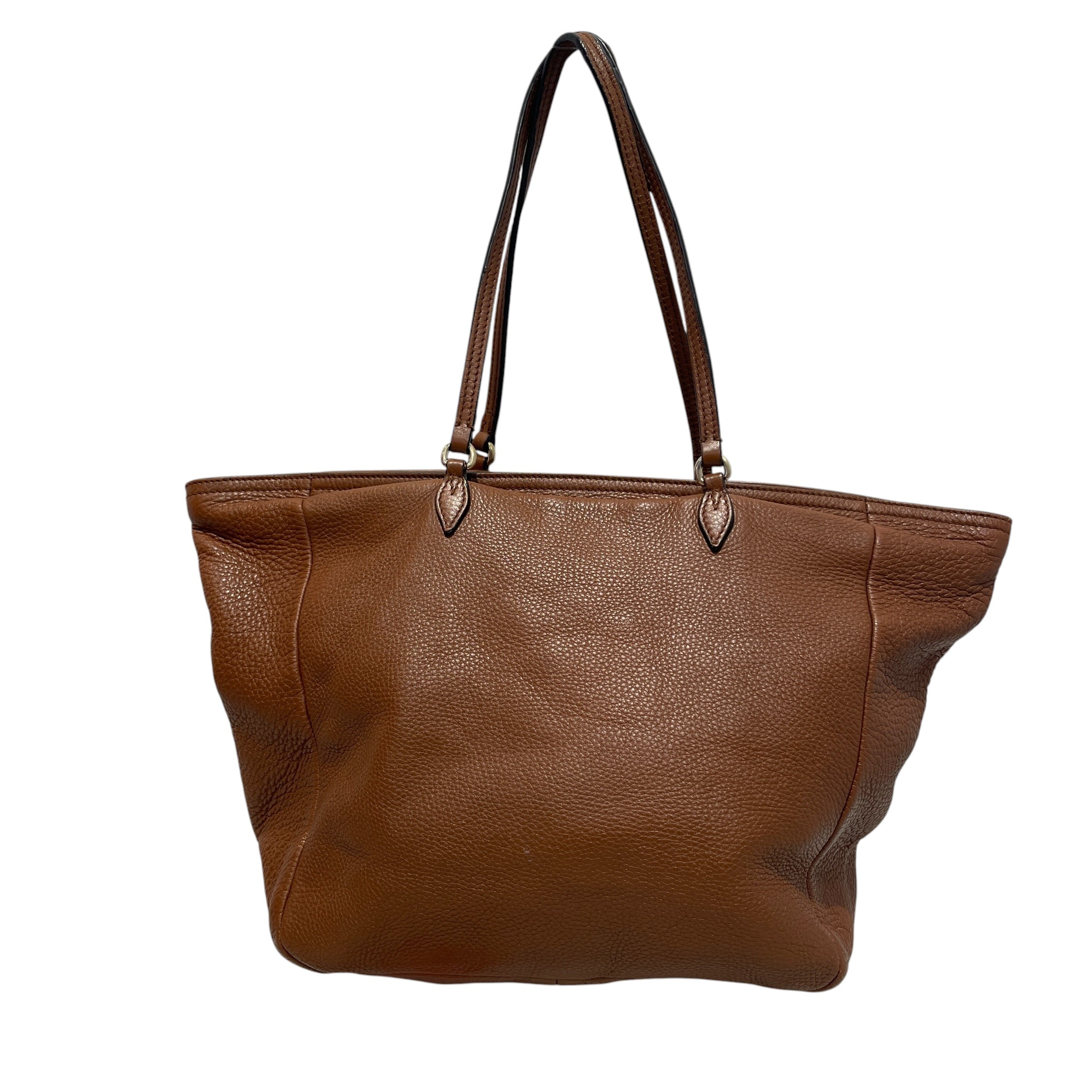 GUCCI/Hand Bag/Leather/BRW/Gold-Tone Grained Bree Bag view 2